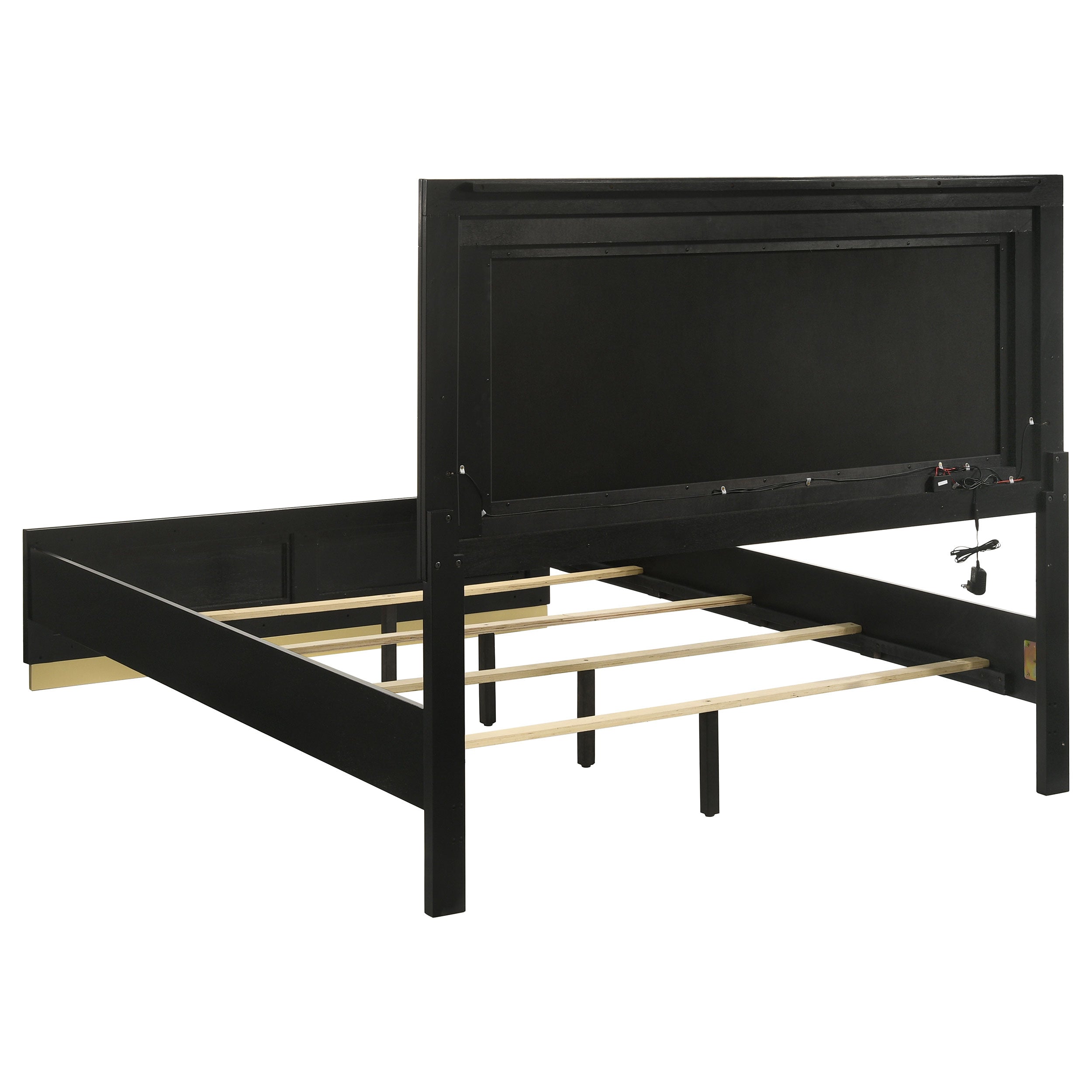 Camille Upholstered California King Panel Bed Grey