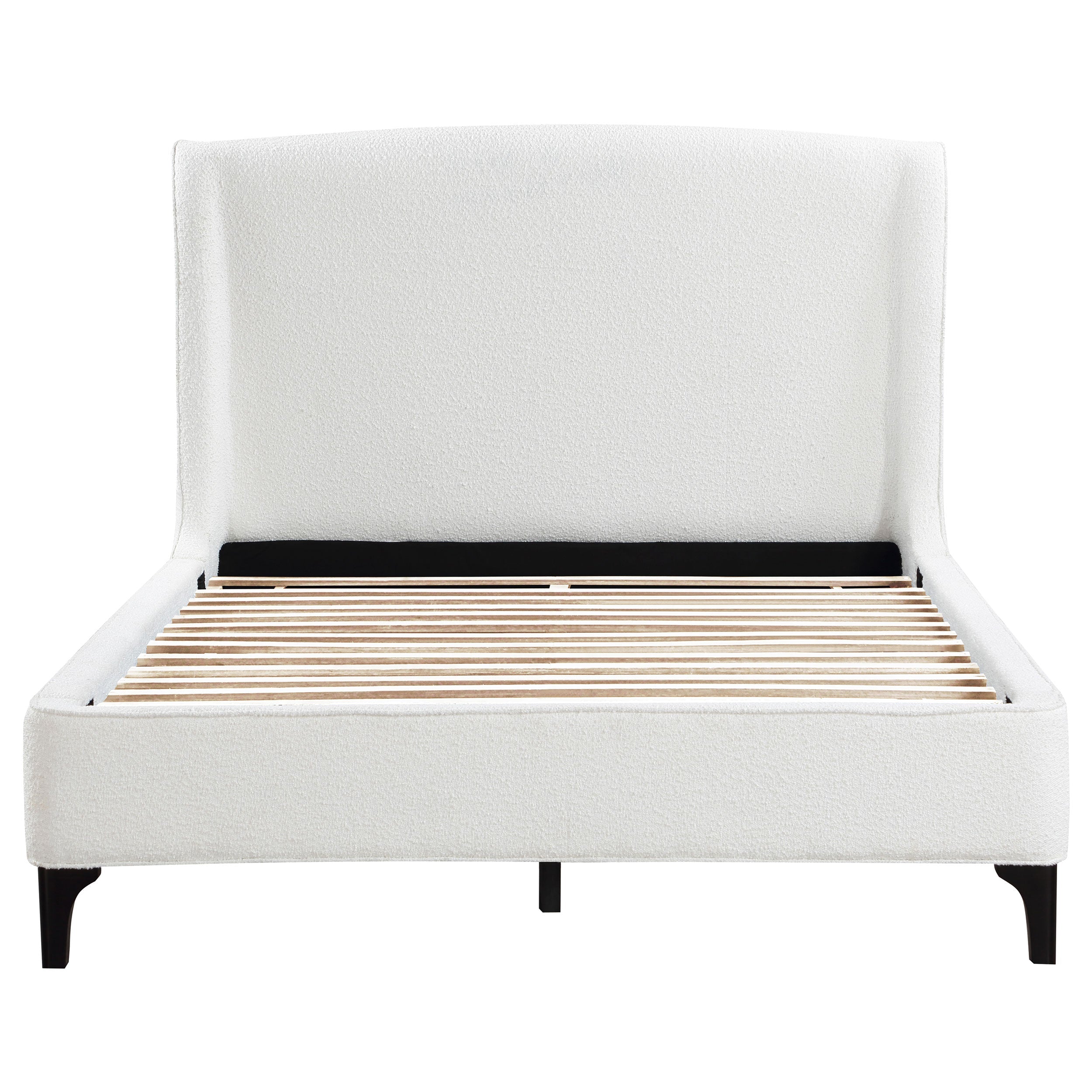 Mosby Upholstered  Wingback Bed Grey