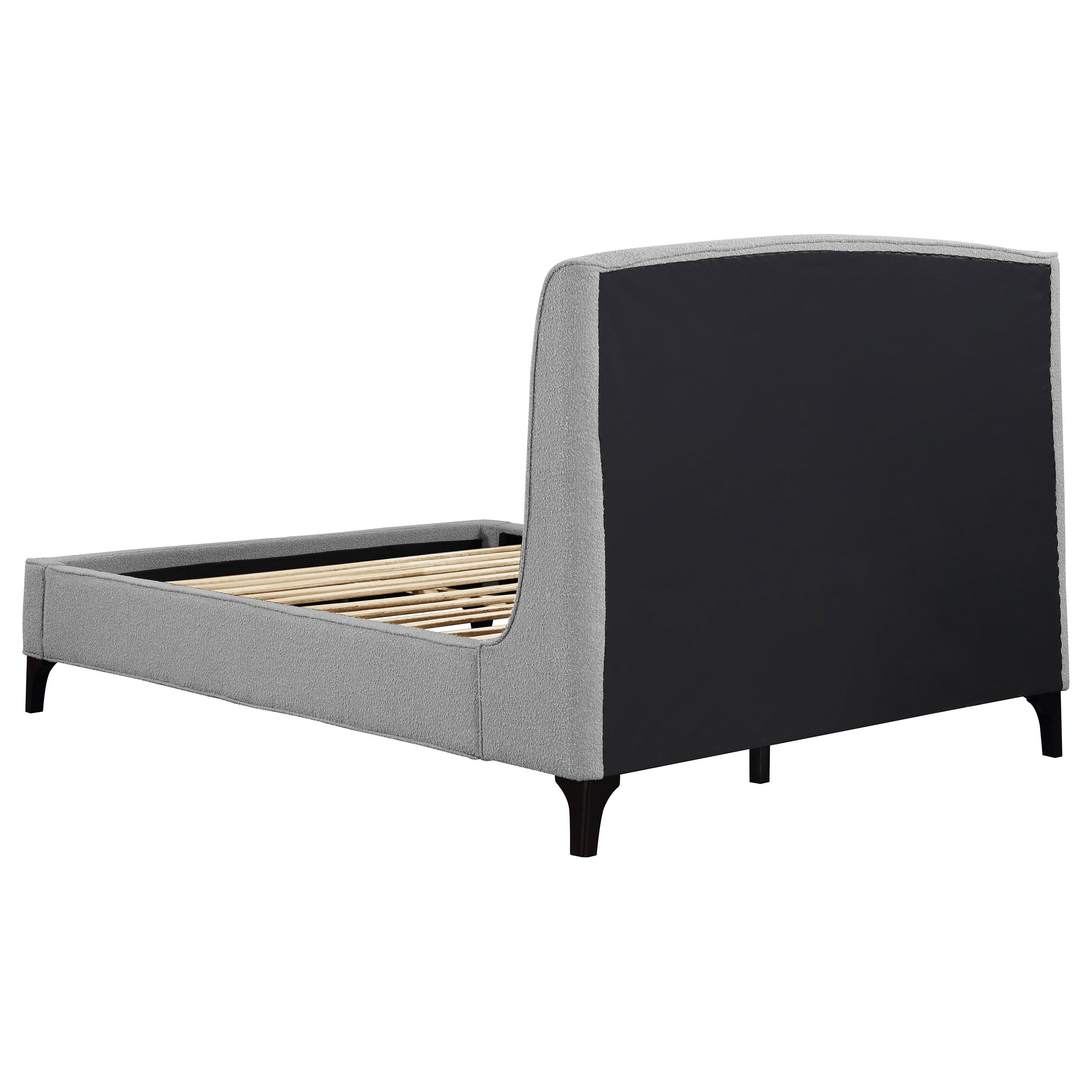 Mosby Upholstered  Wingback Bed Grey