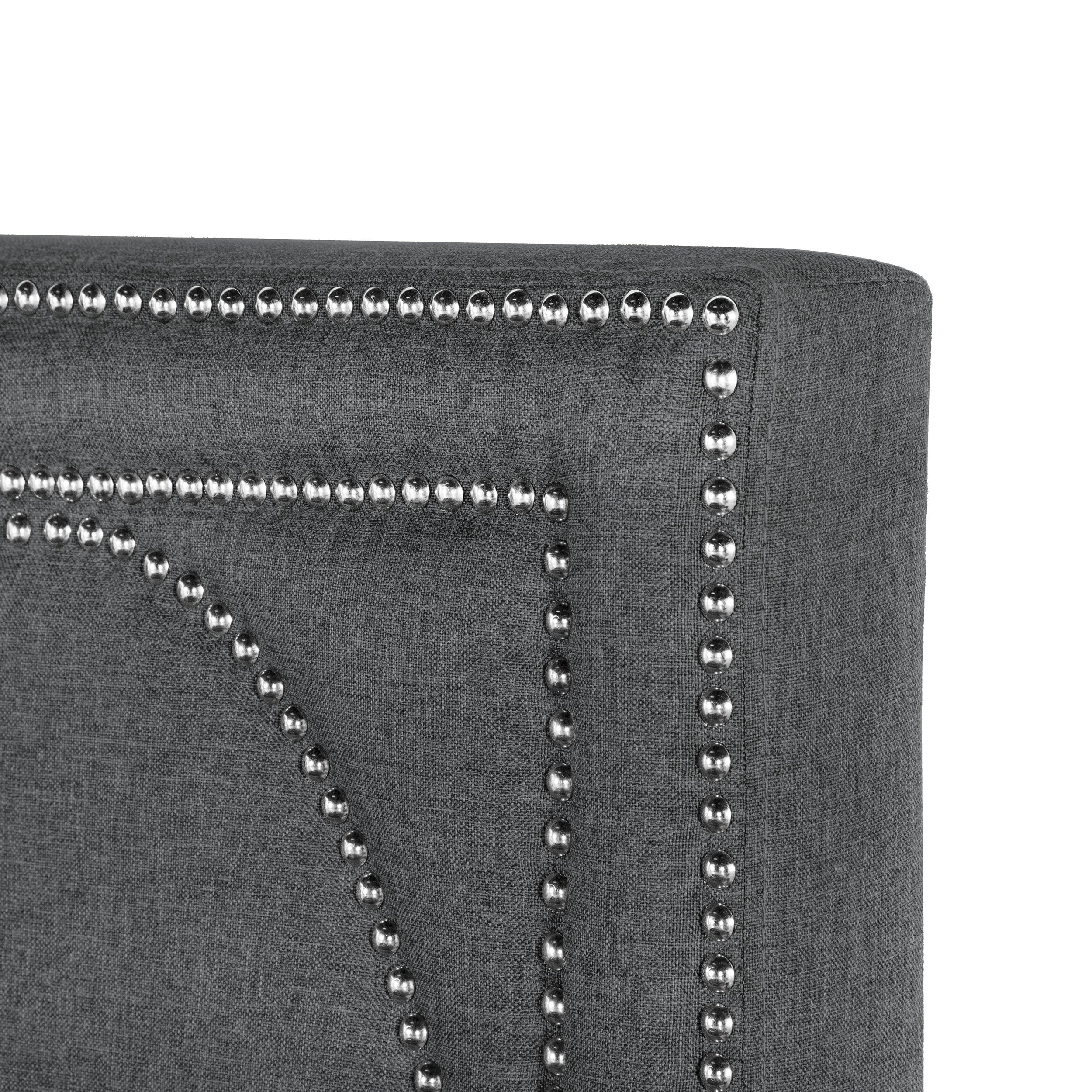 Bowfield Upholstered  Panel Bed Charcoal