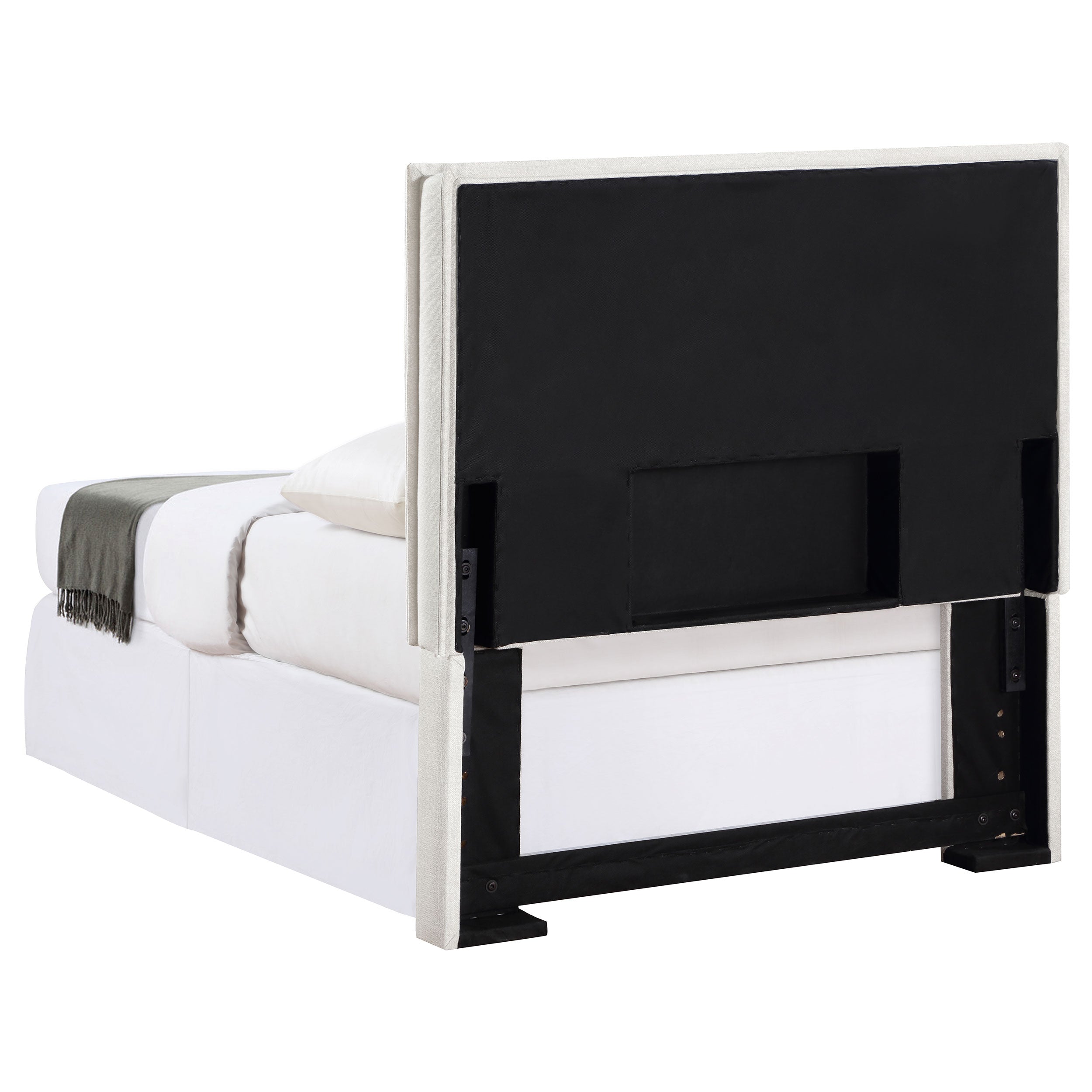 Izzy Upholstered King Panel Headboard Sand