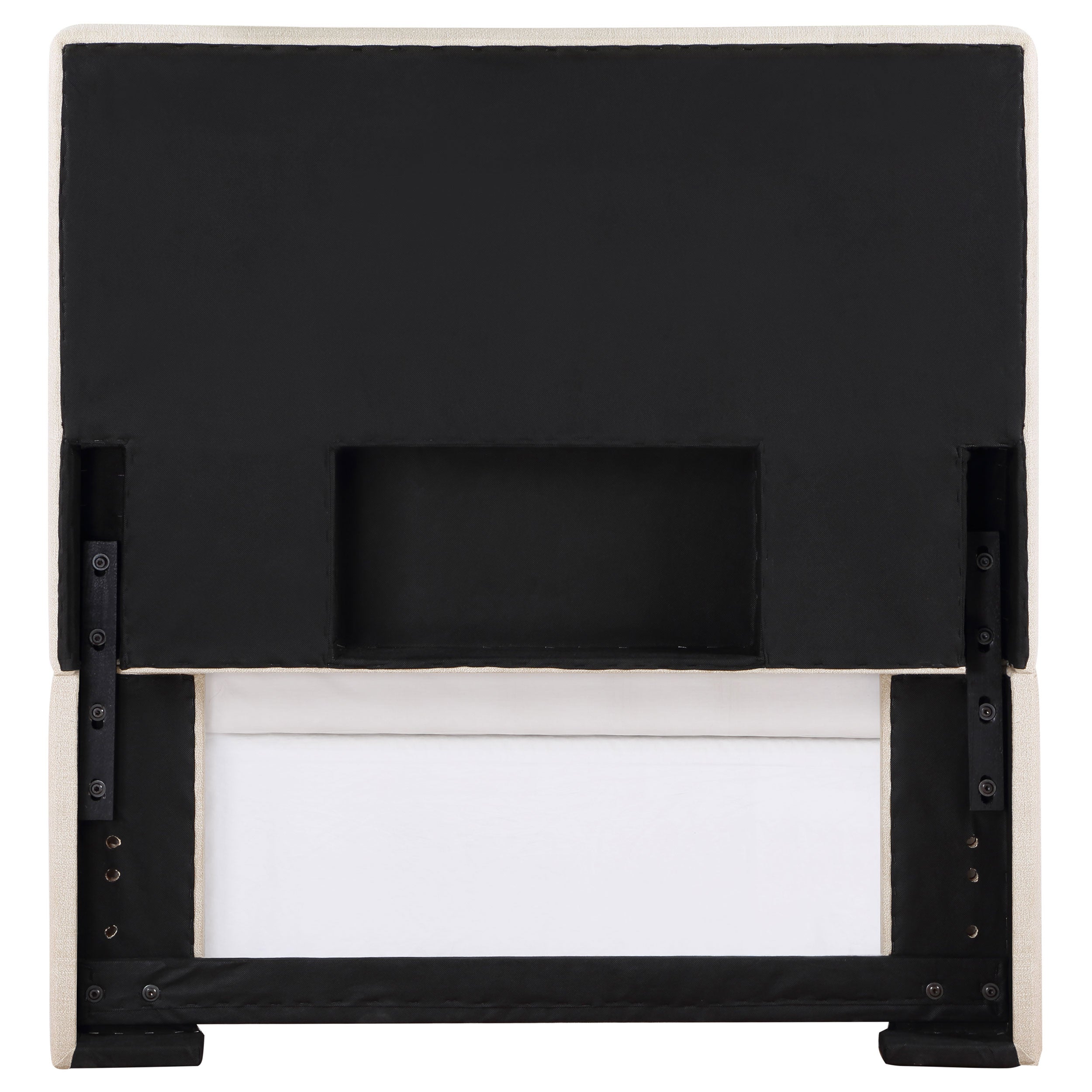 Kosmo Upholstered King Panel Headboard Sand