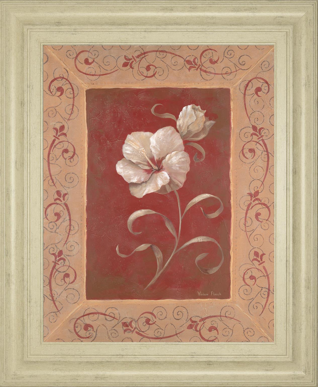 Amanda'S Hibiscus By Vivian Flasch 22X26 Framed Print