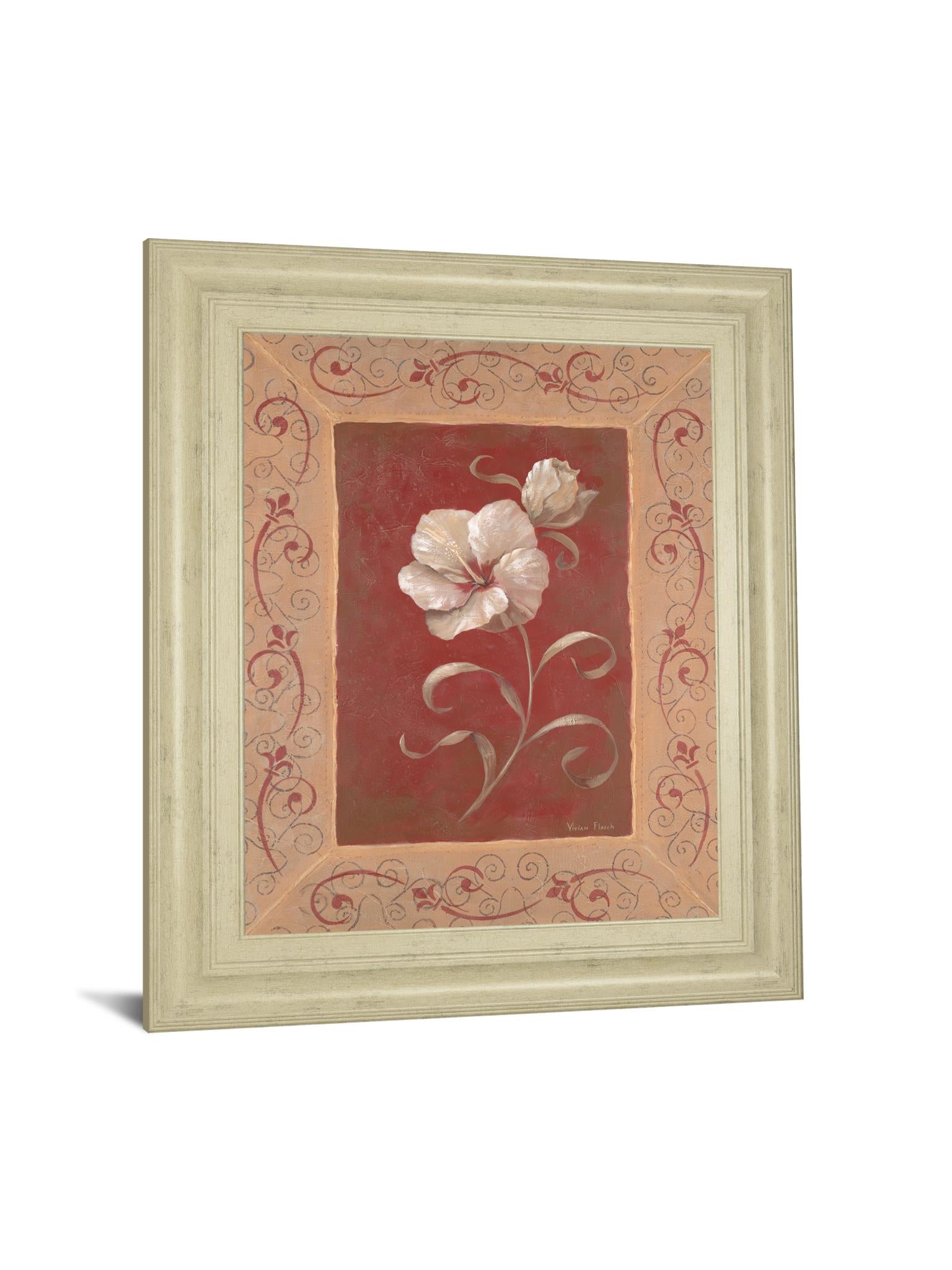 Amanda'S Hibiscus By Vivian Flasch 22X26 Framed Print