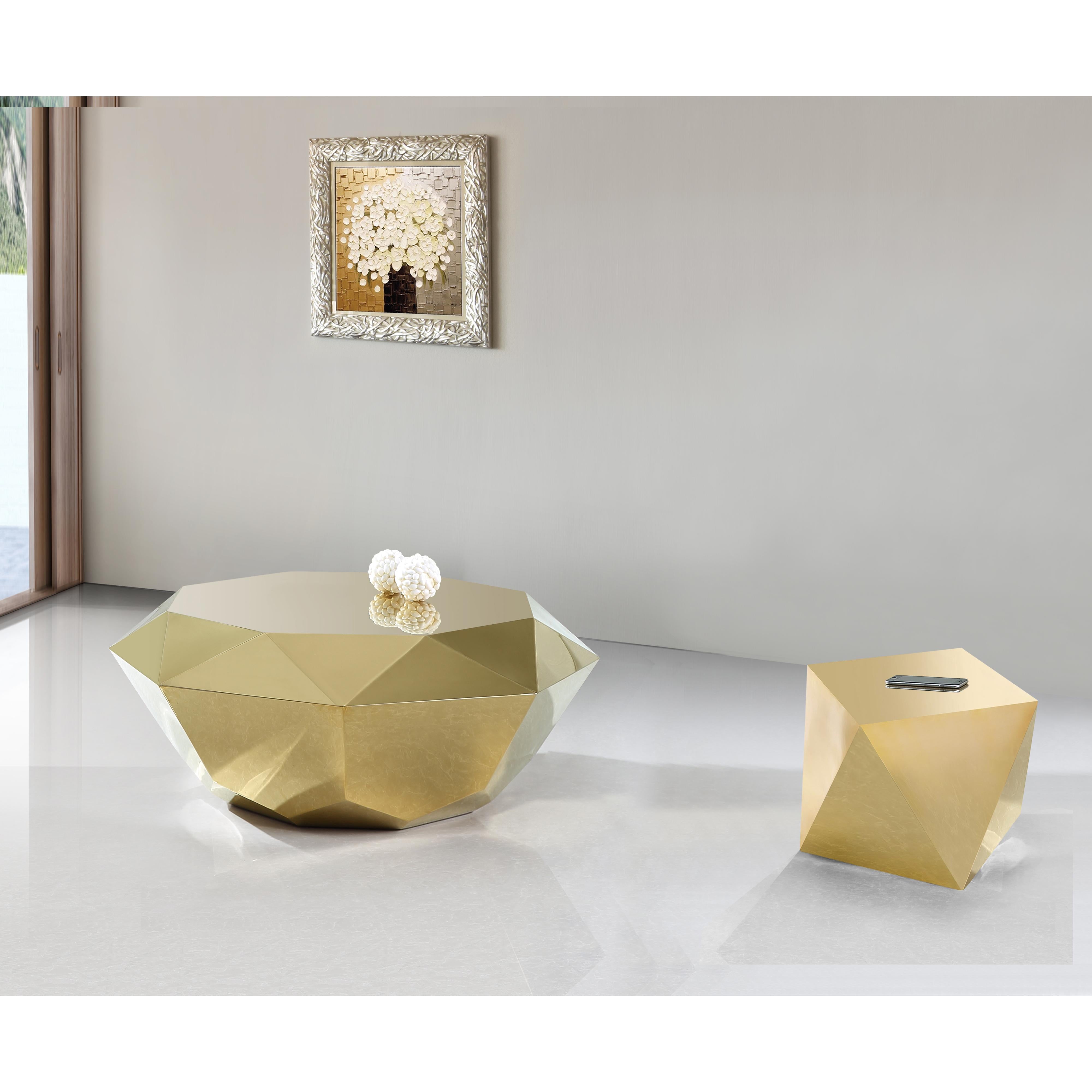 Meridian Gemma Gold Coffee Table