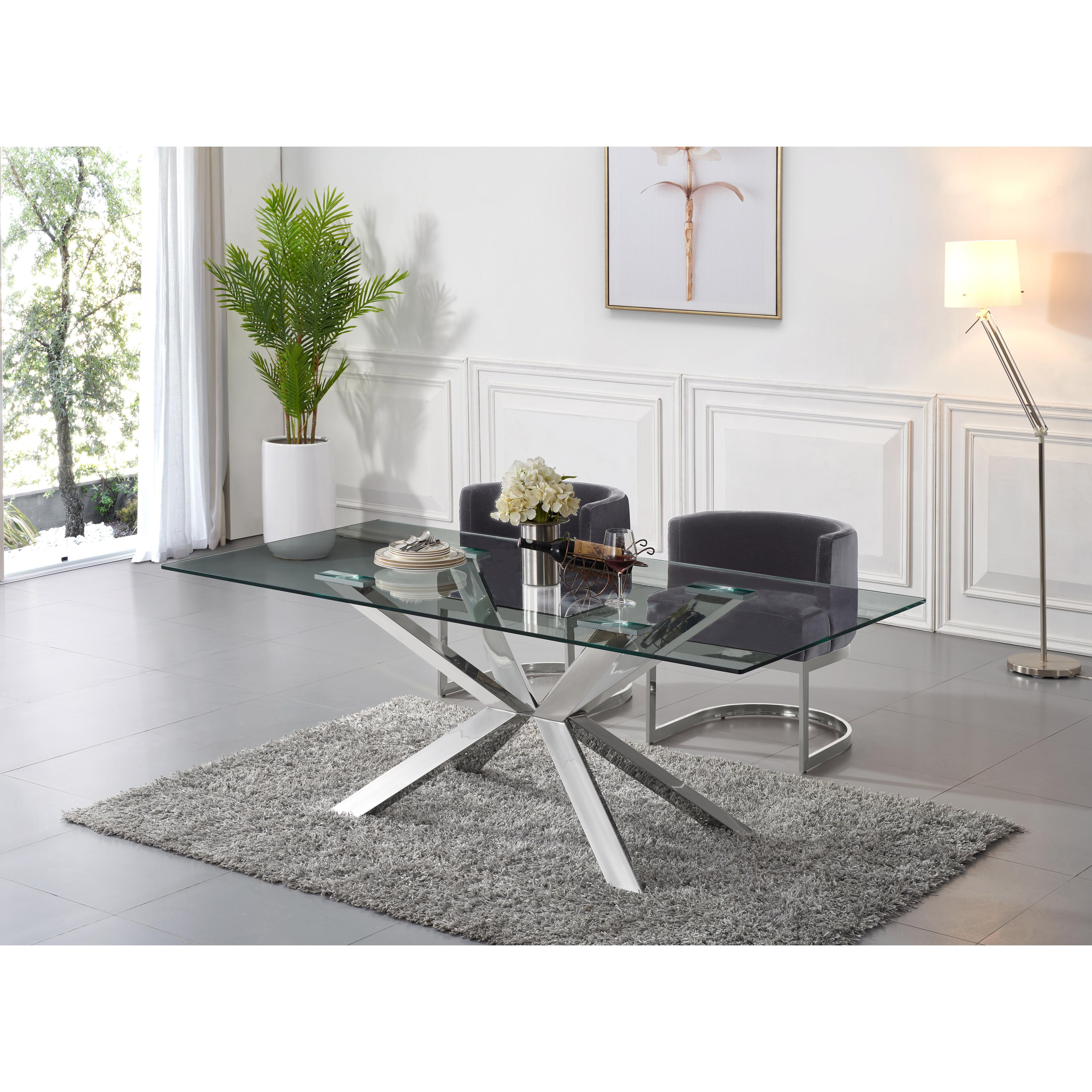 Meridian Juno Chrome Dining Table