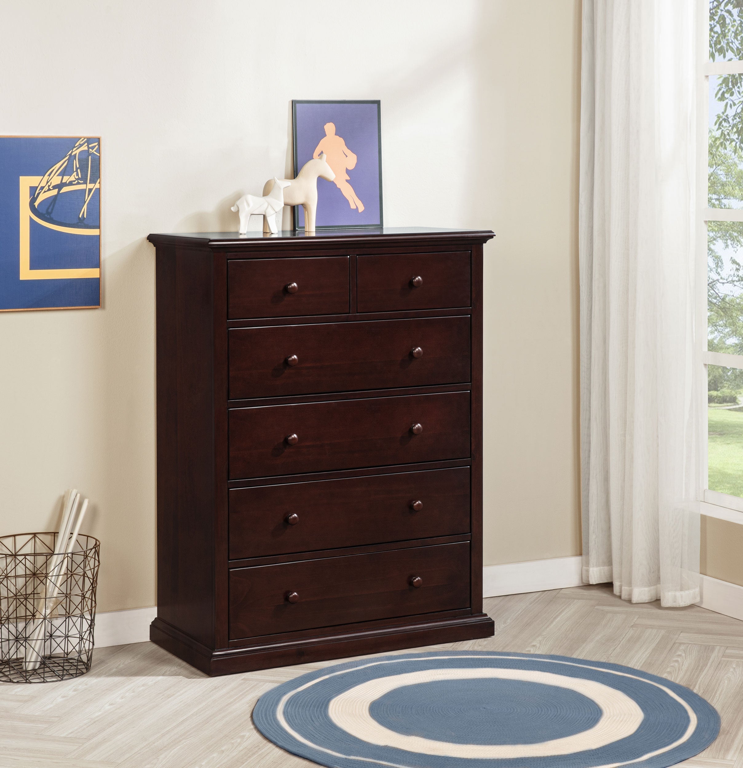 Sumerlin 6-drawer Bedroom Chest of Drawers Black