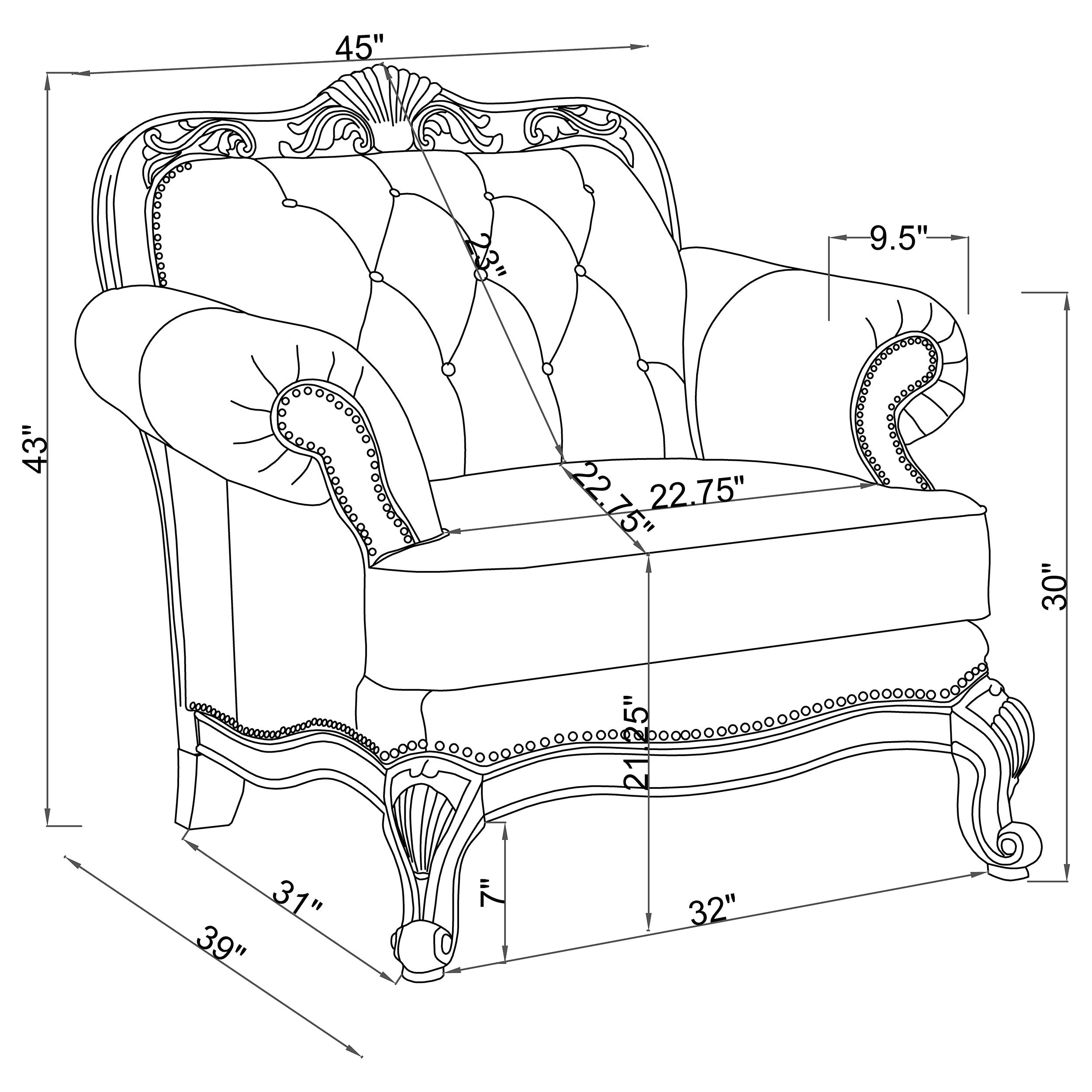 Victoria  Leather Upholstered Rolled Arm Chair Brown