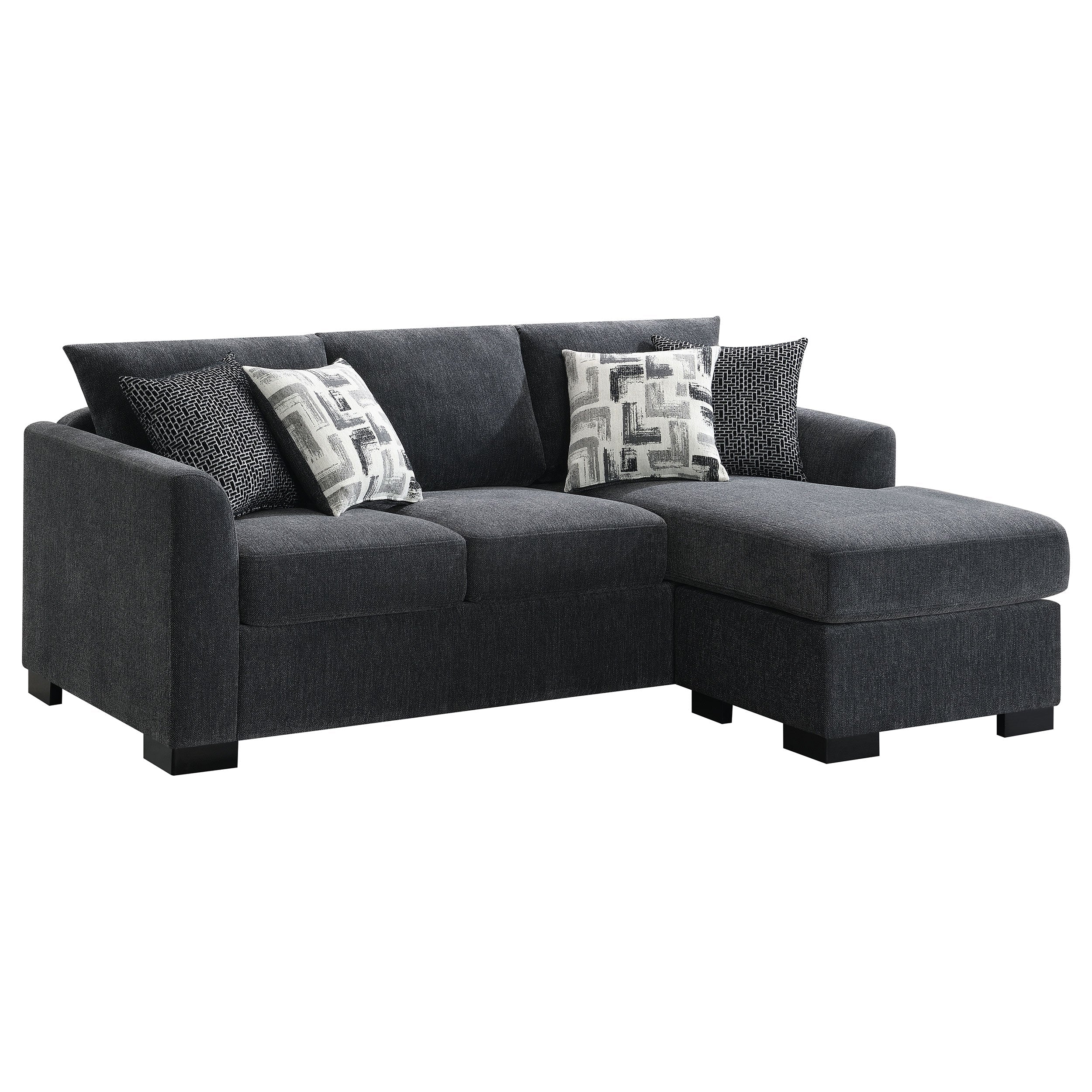 Storey Upholstered Sleeper Sectional Chaise Sofa Camel