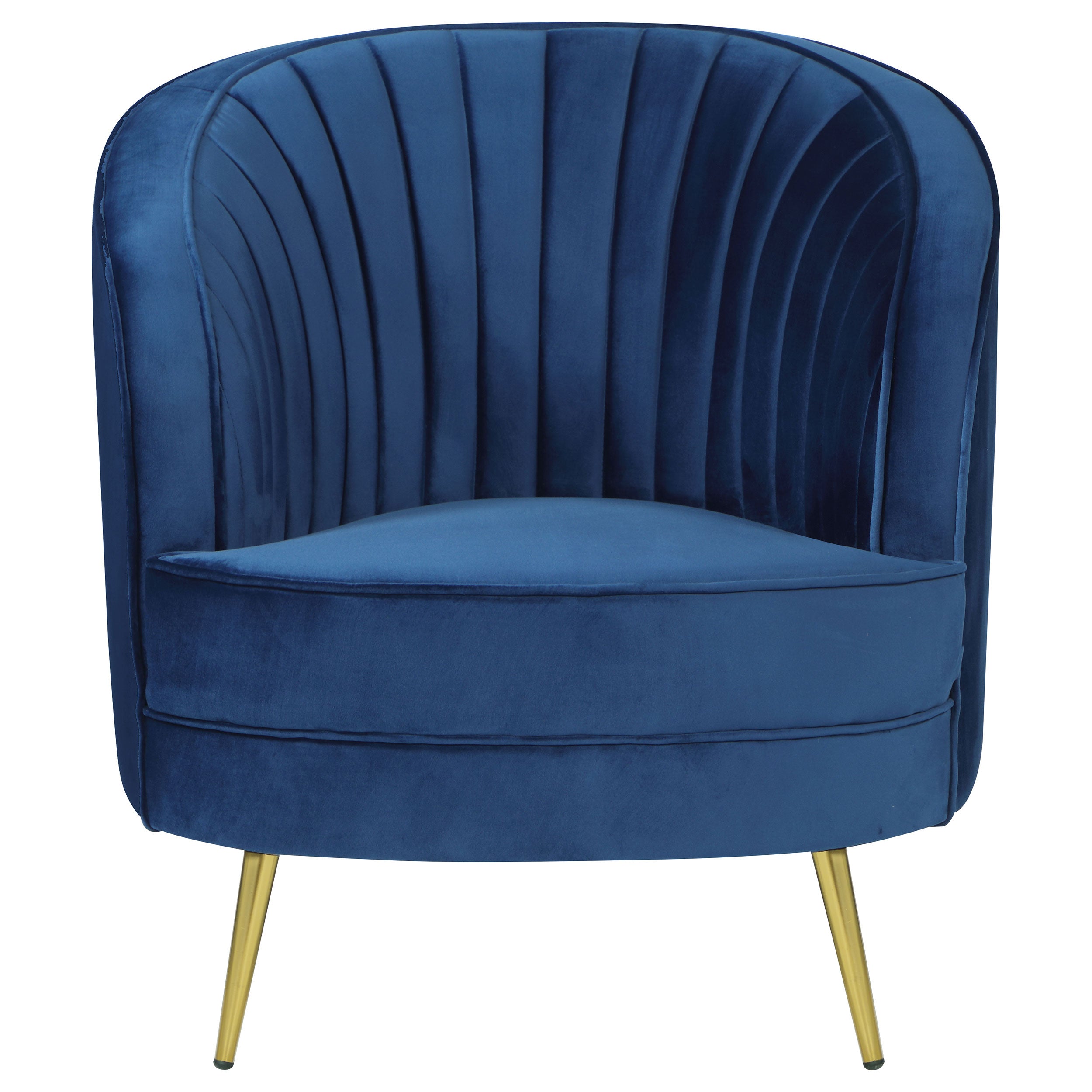 Sophia  Upholstered Channel Tufted Sofa Set Blue