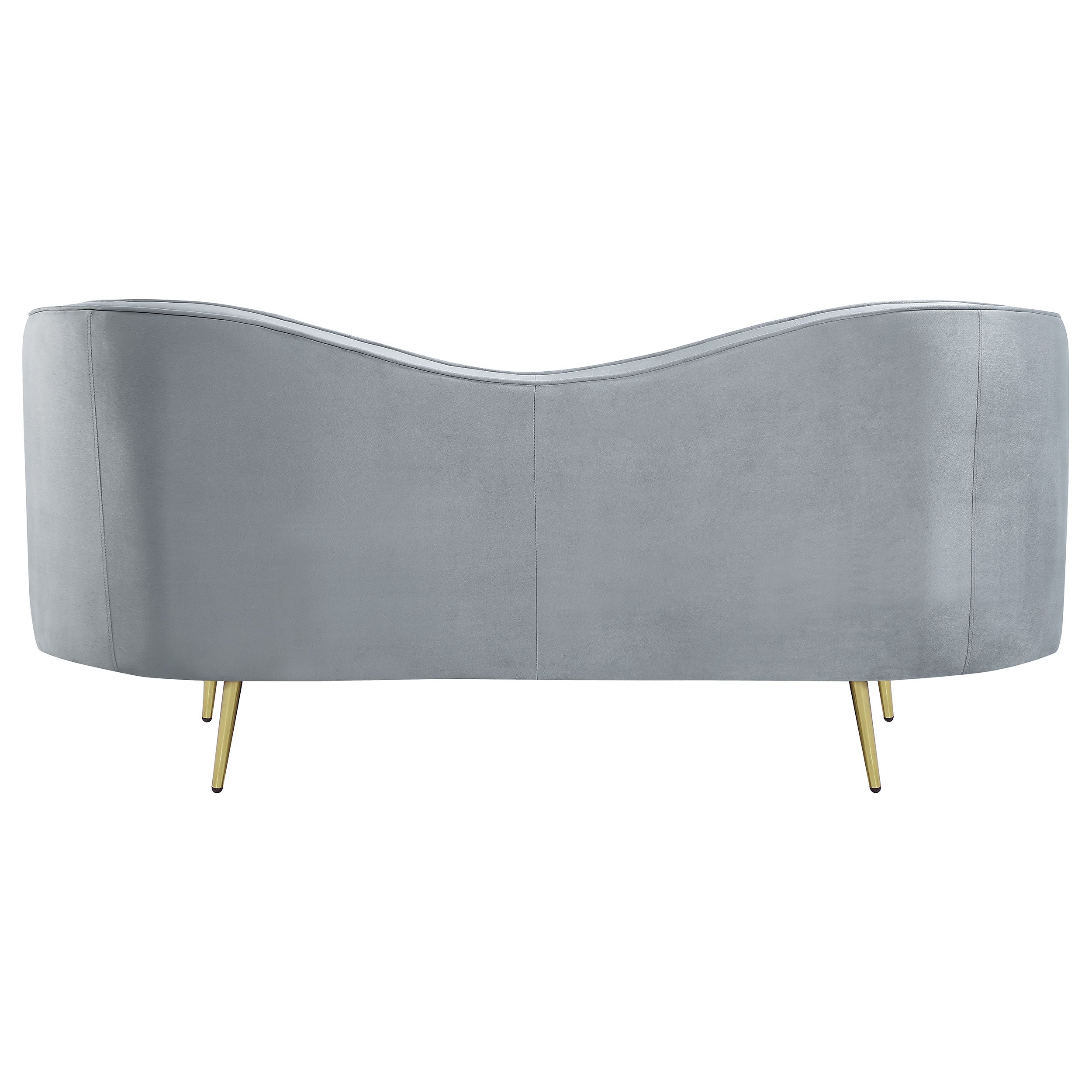 Sophia Upholstered Channel Tufted Loveseat Blue