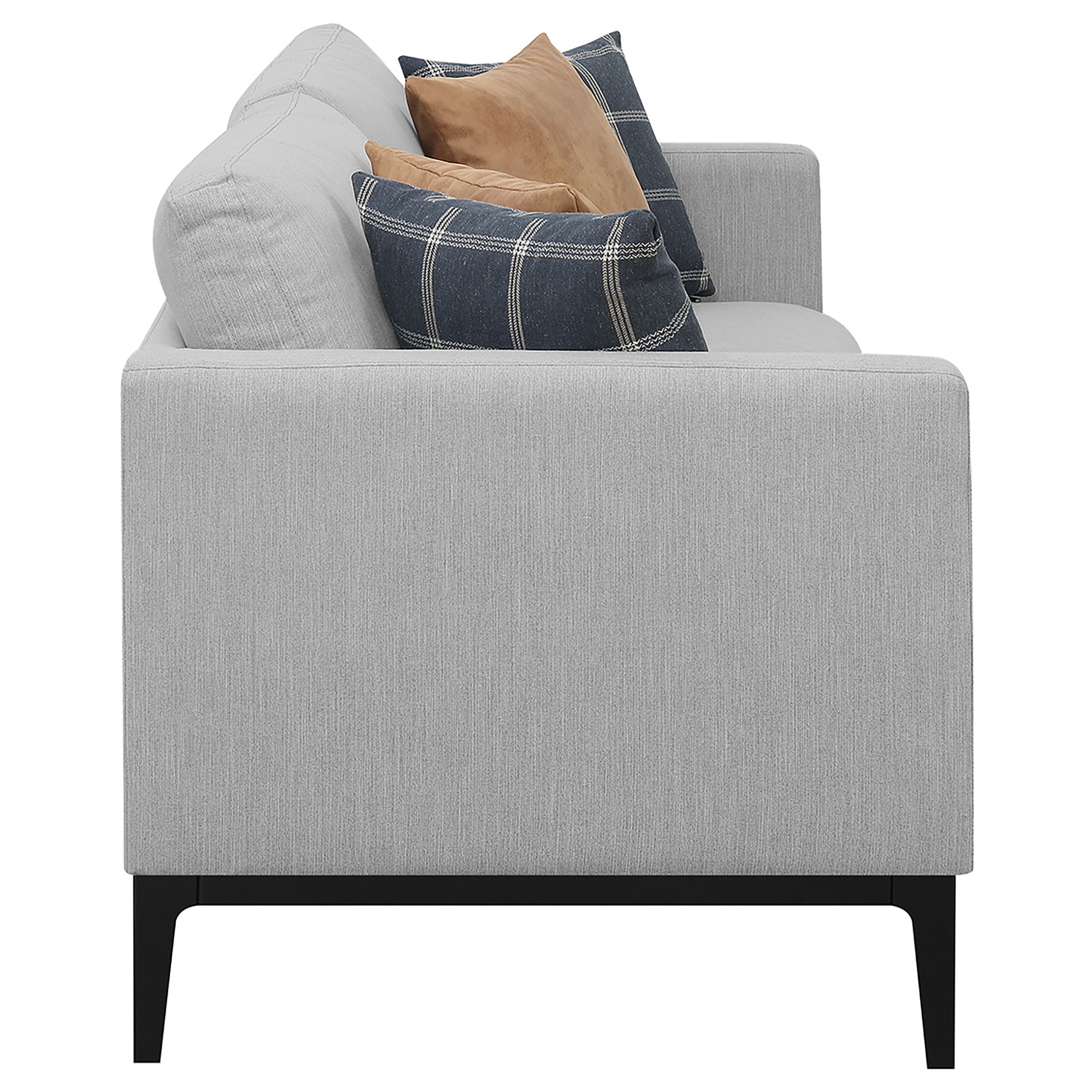 Apperson  Upholstered Track Arm Sofa Set Light Grey