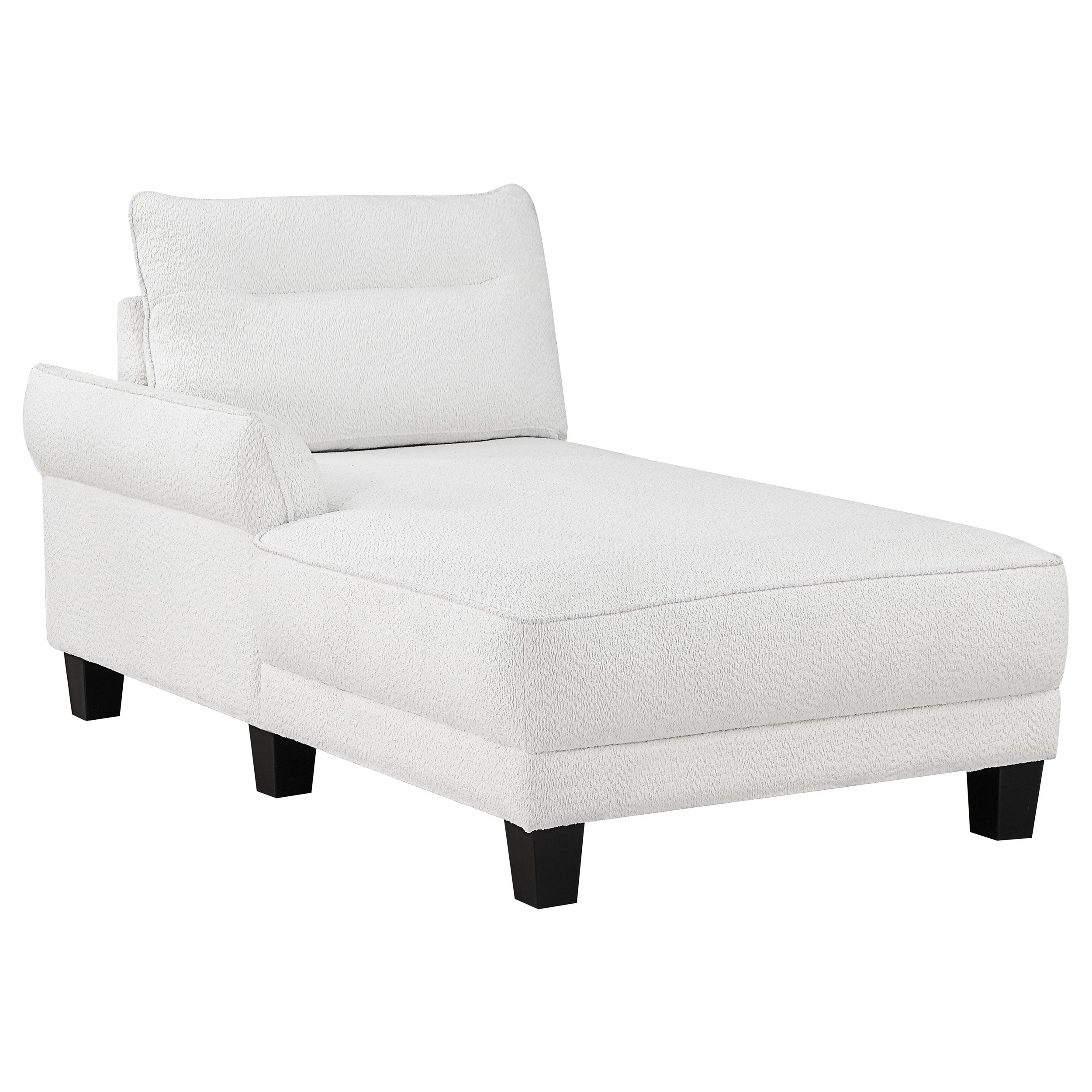 Caspian Upholstered Curved Arm Chaise Sectional Sofa Grey