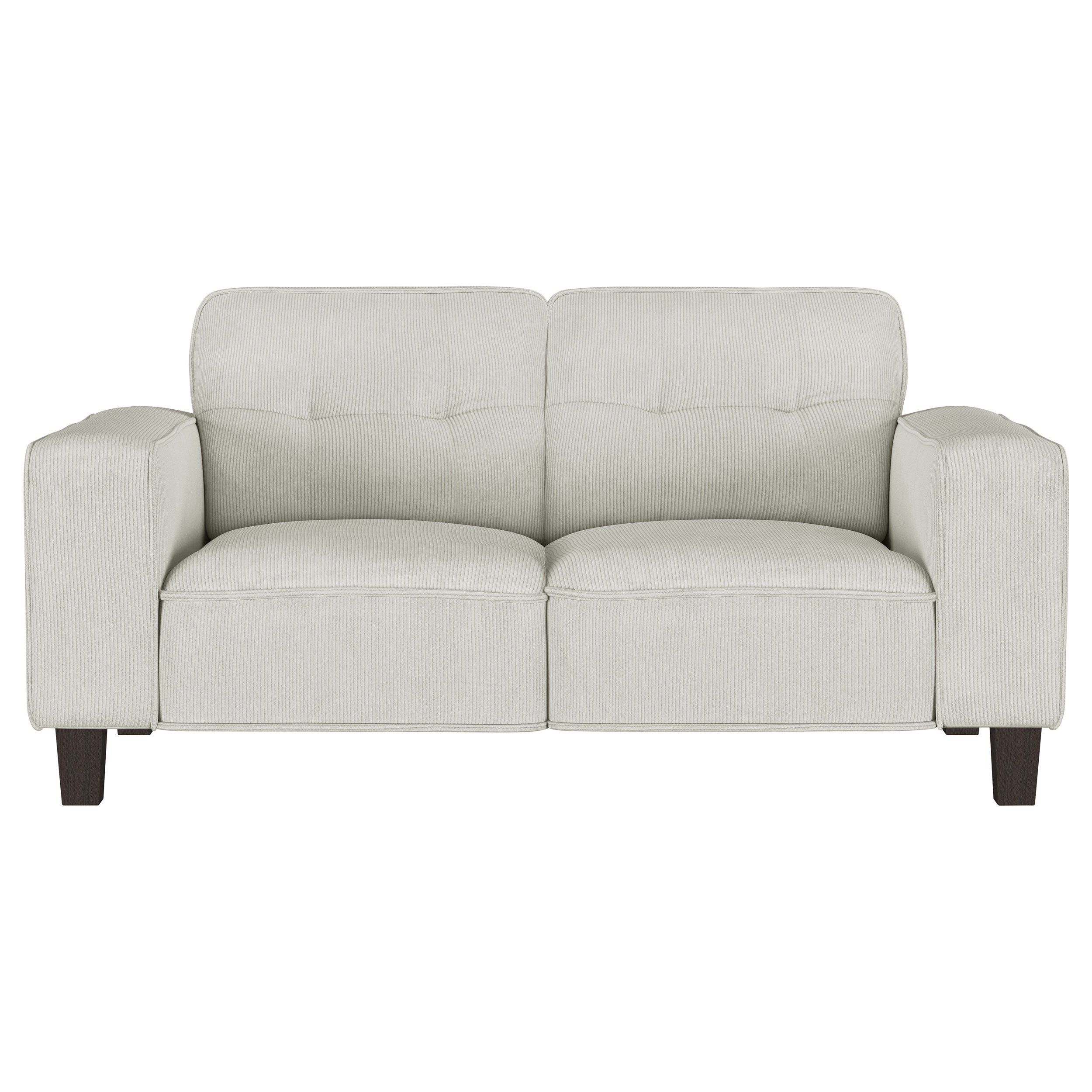 Deerhurst  Upholstered Track Arm Sofa Set Charcoal