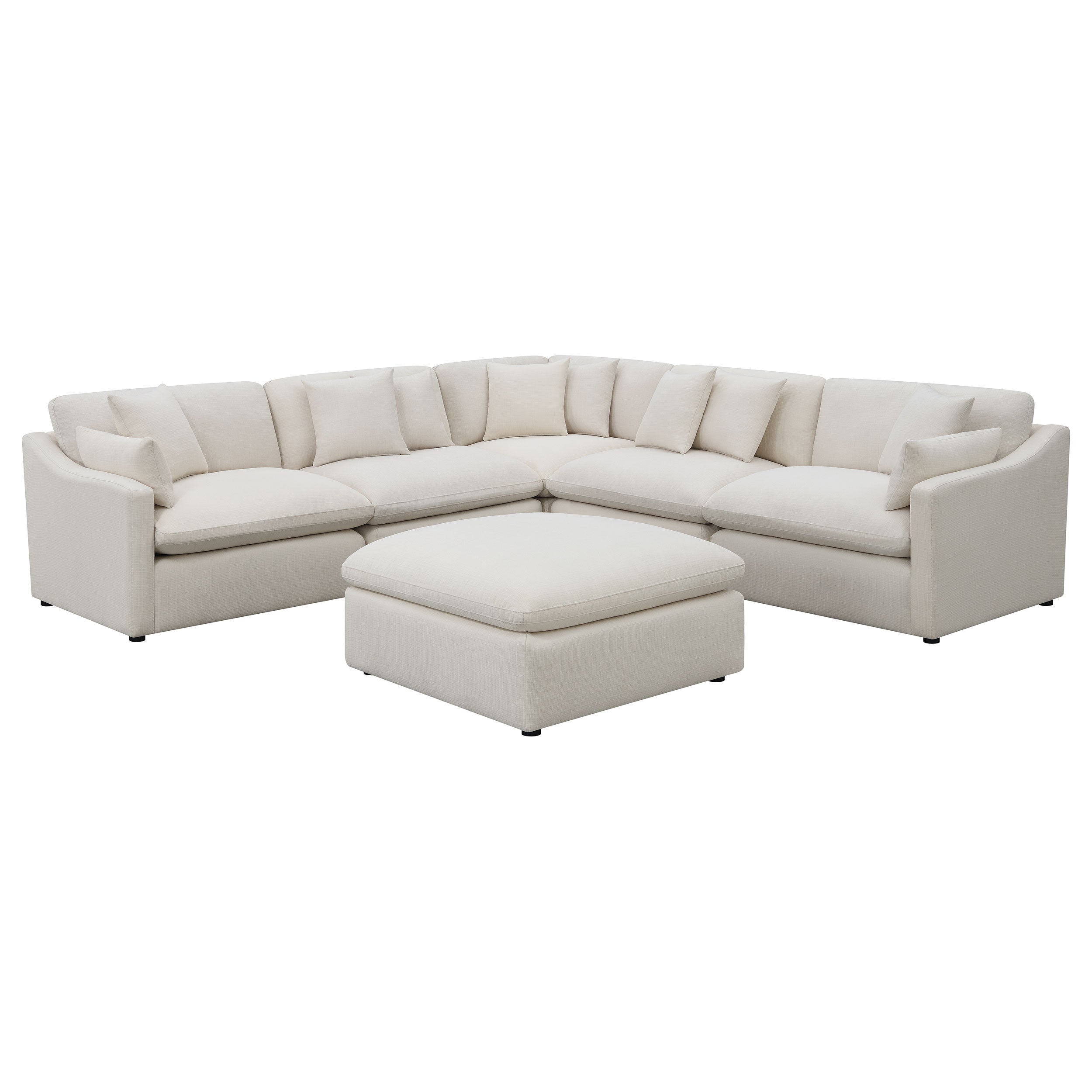 Hobson  Upholstered Modular Sectional Sofa Charcoal