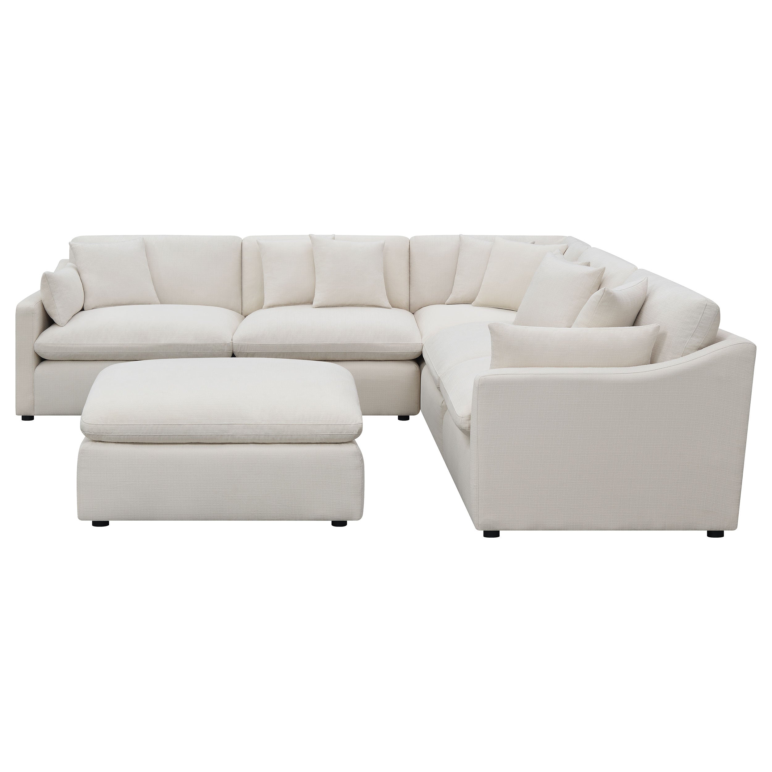Hobson  Upholstered Modular Sectional Sofa Charcoal