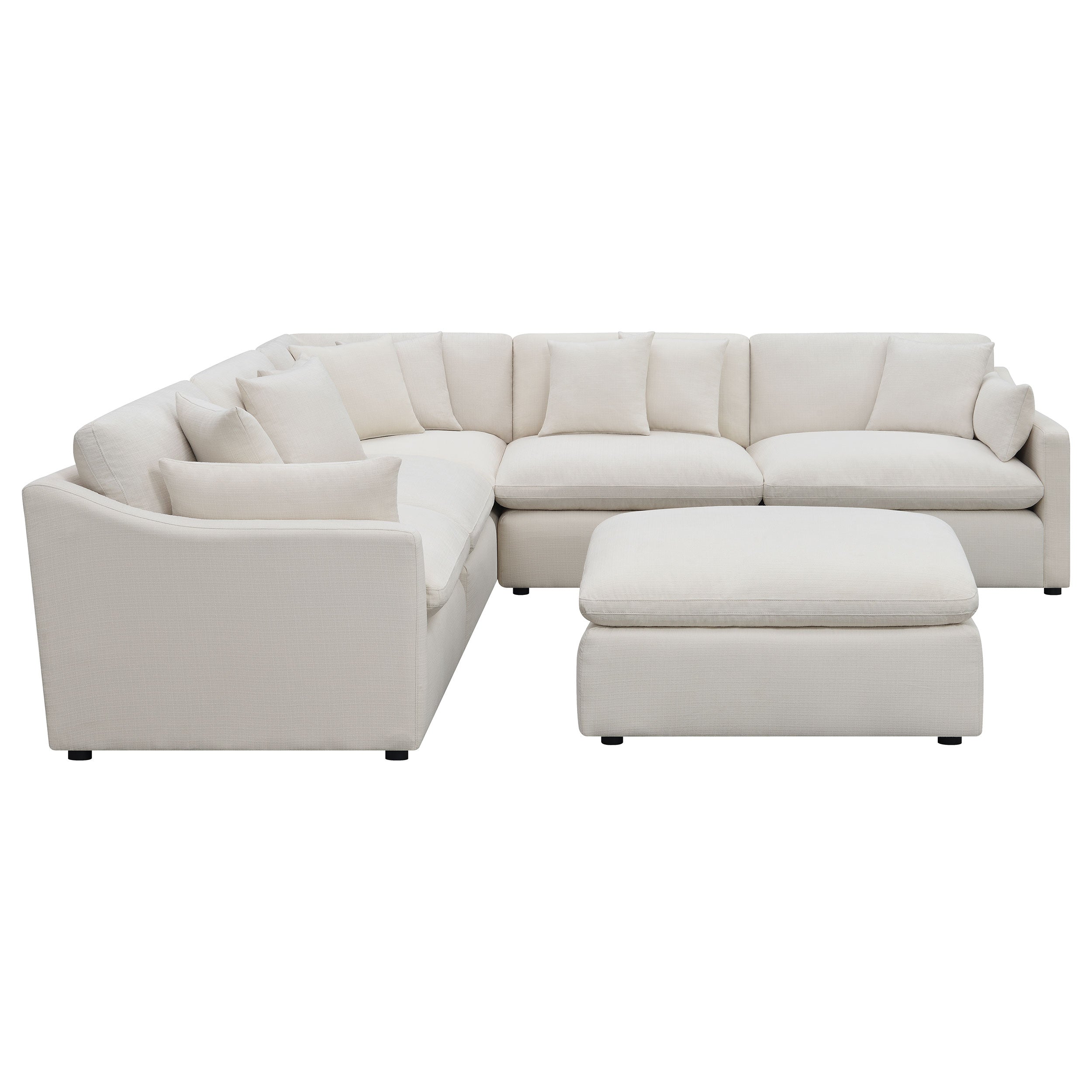 Hobson  Upholstered Modular Sectional Sofa Charcoal