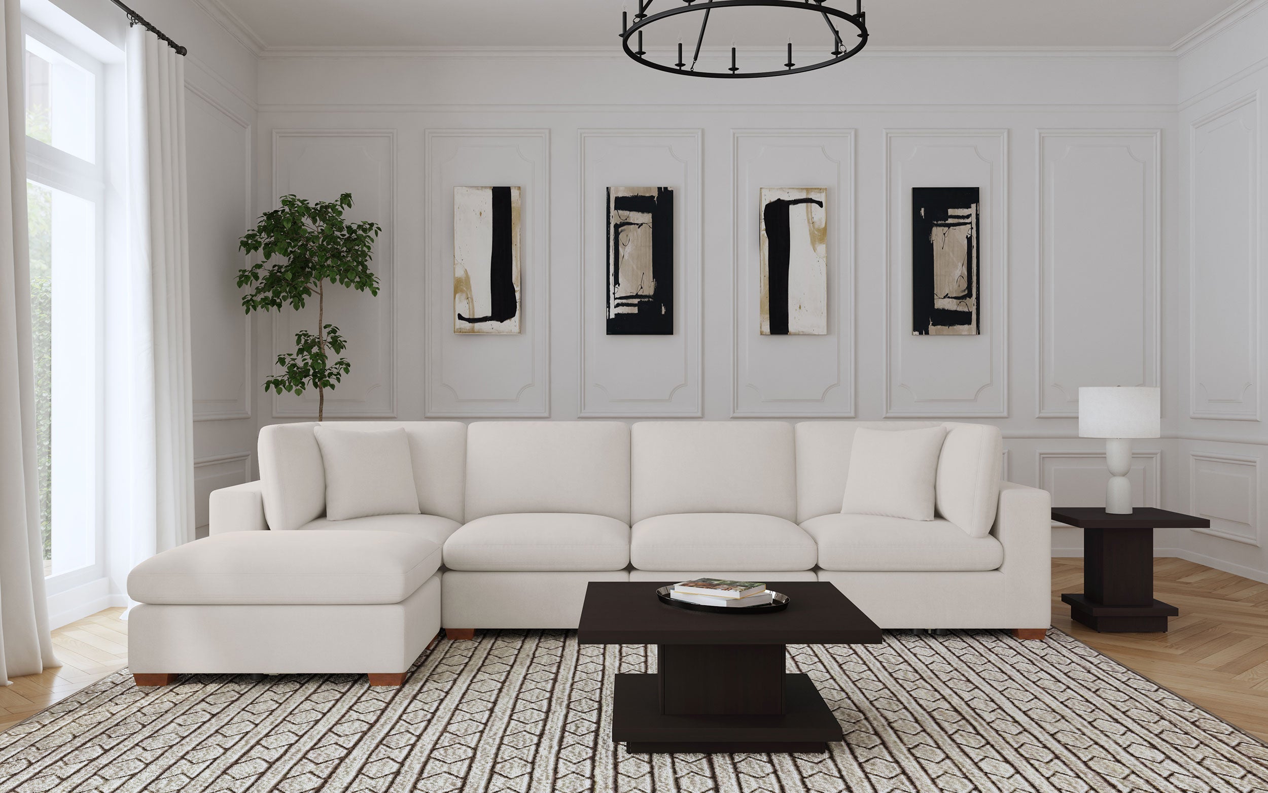 Lakeview  Upholstered Modular Sectional Chocolate