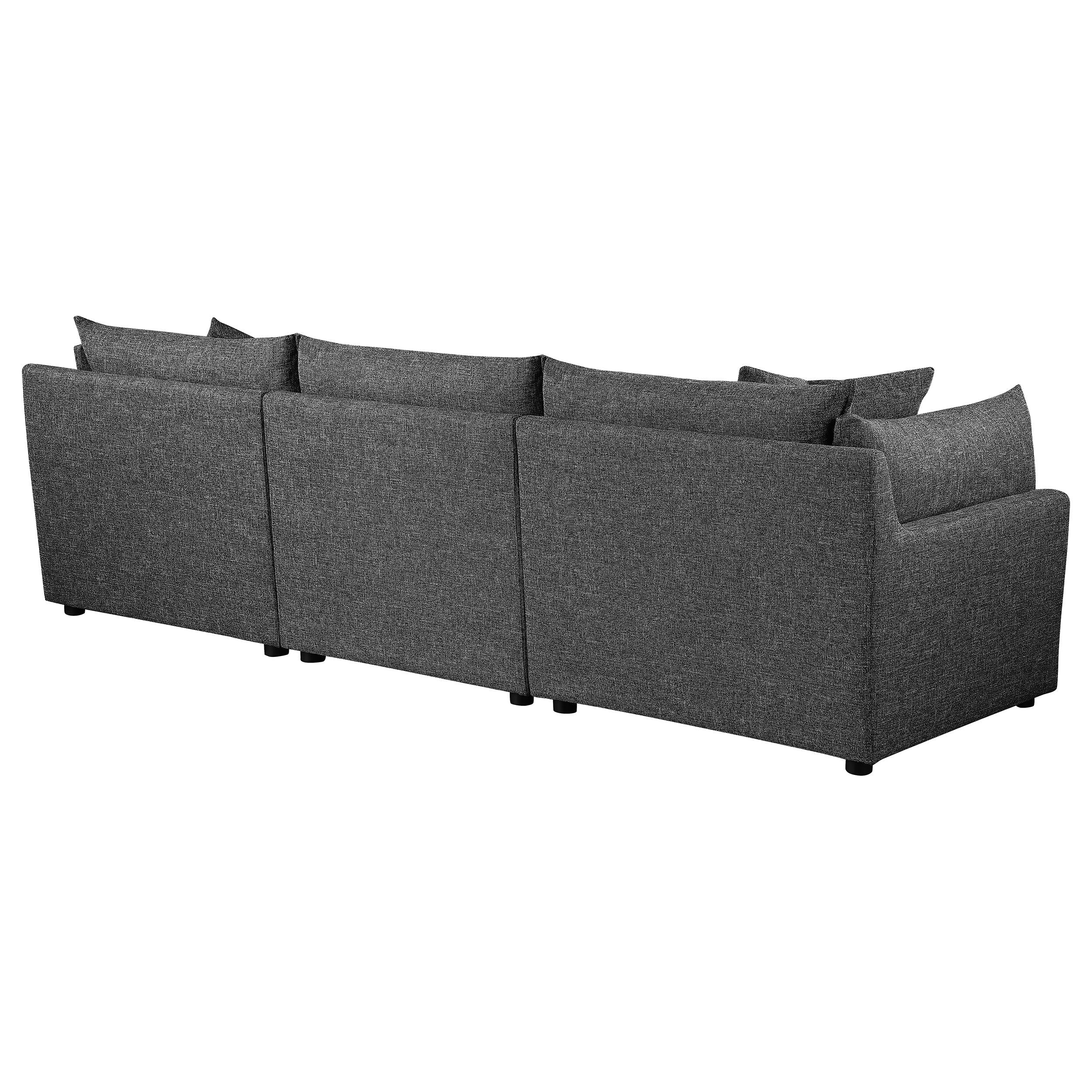 Sasha  Upholstered Sofa Barely Black