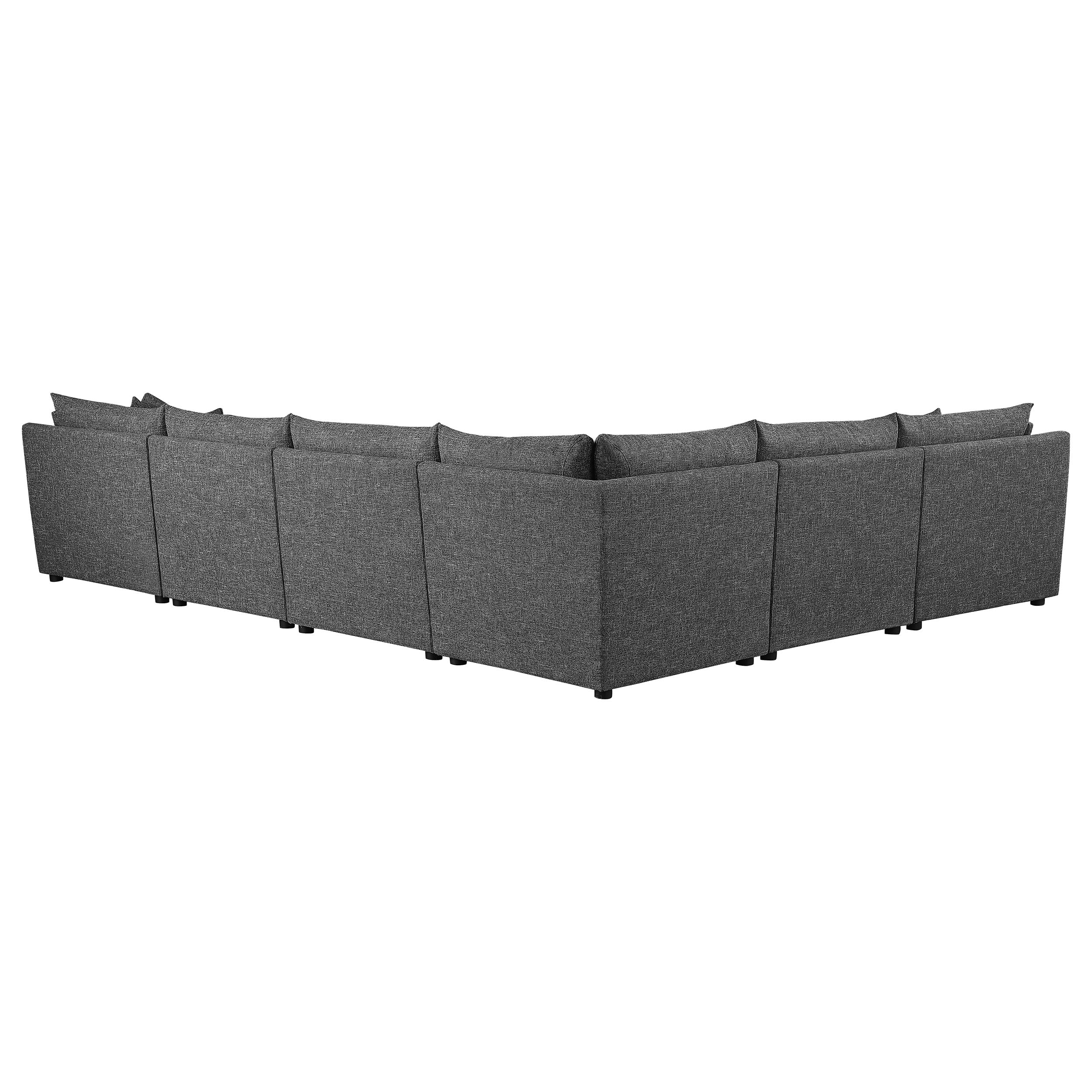 Sasha  Upholstered Modular Sectional Barely Black