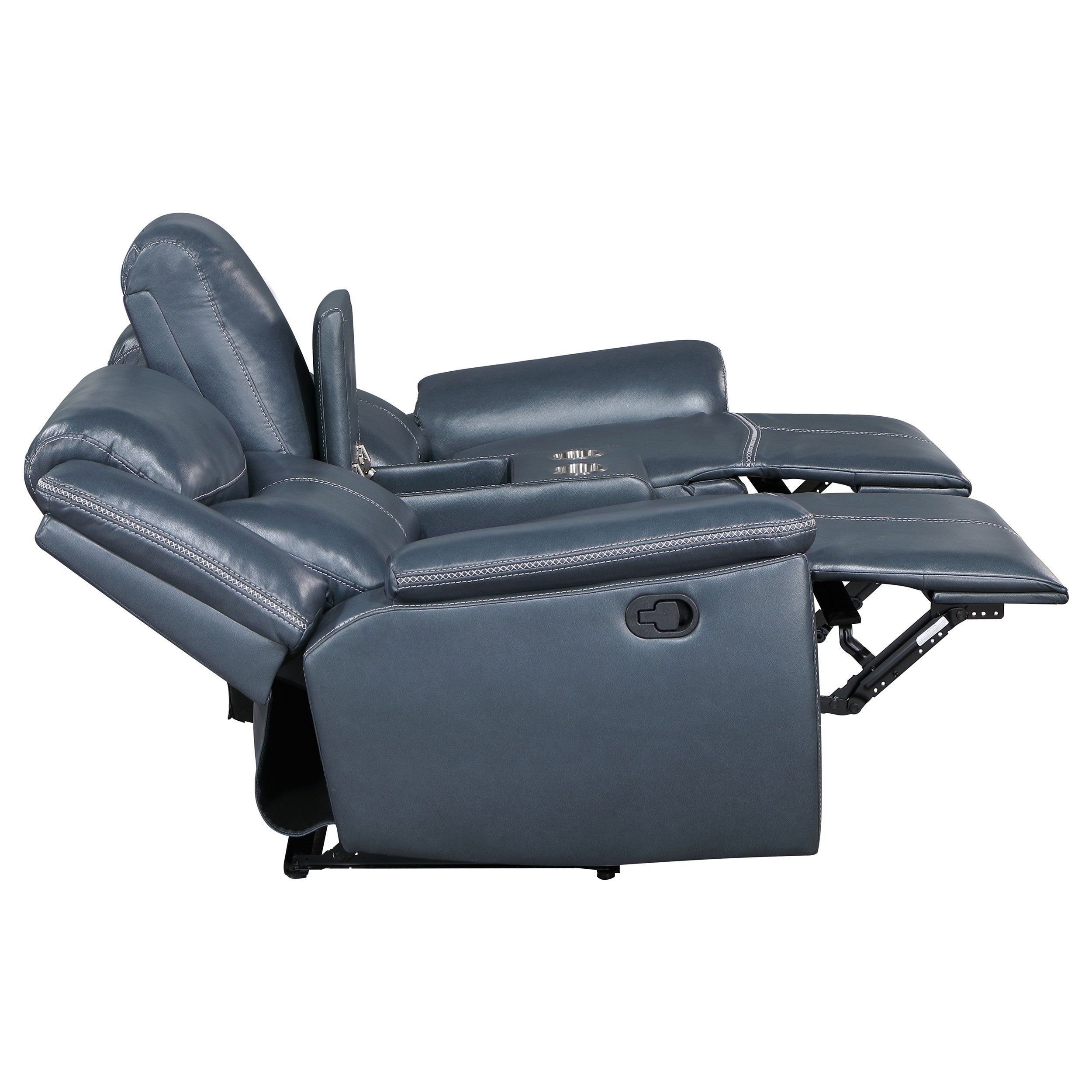 Sloane  Upholstered Reclining Sofa Set Blue