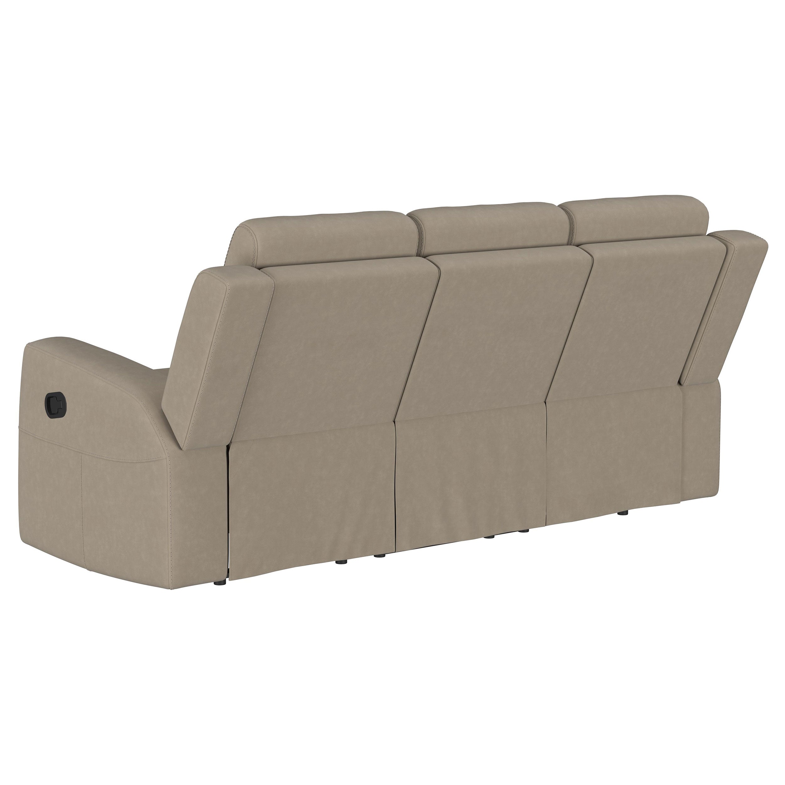 Brentwood Upholstered Motion Reclining Sofa Dark Charcoal