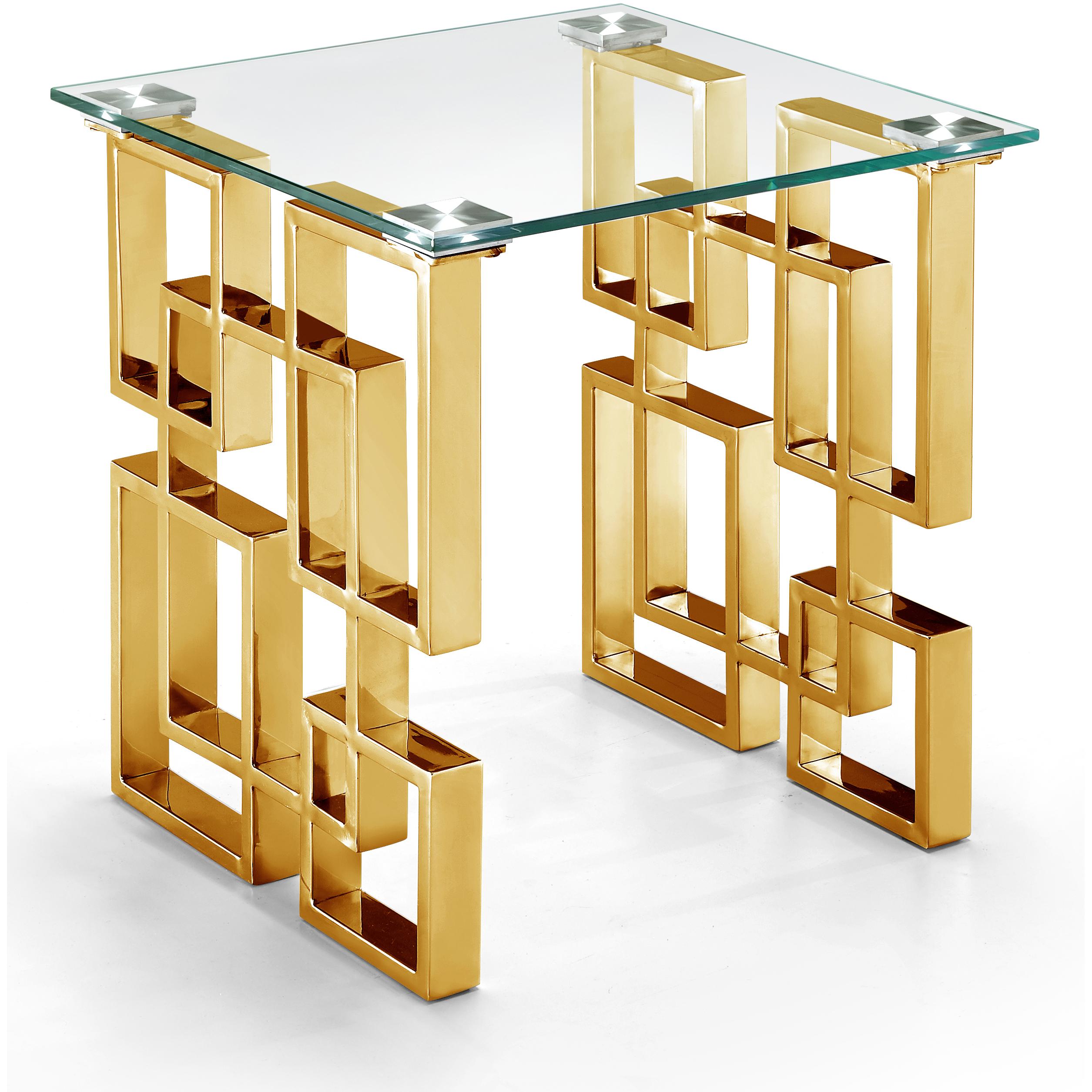 Meridian Pierre Gold End Table