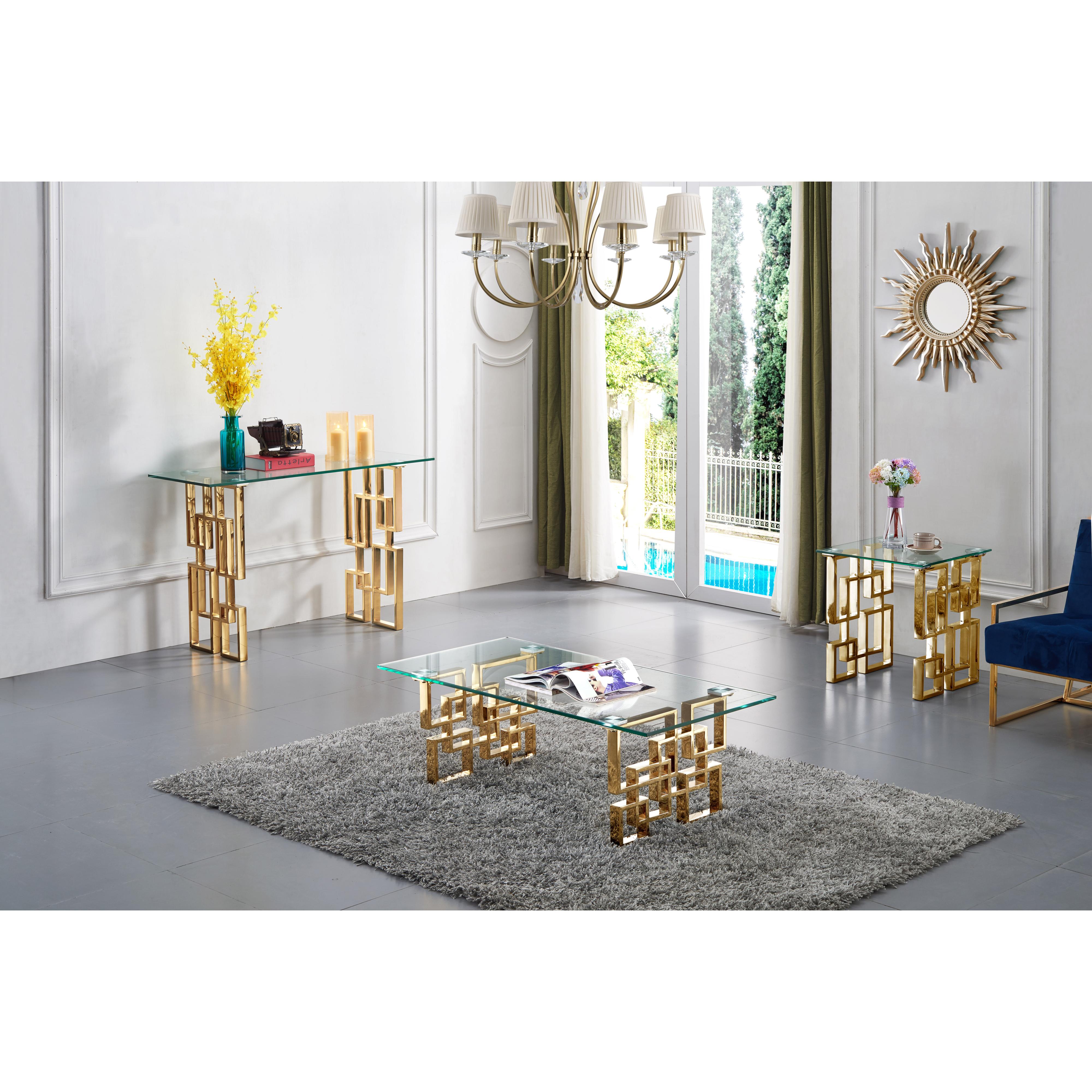 Meridian Pierre Gold End Table