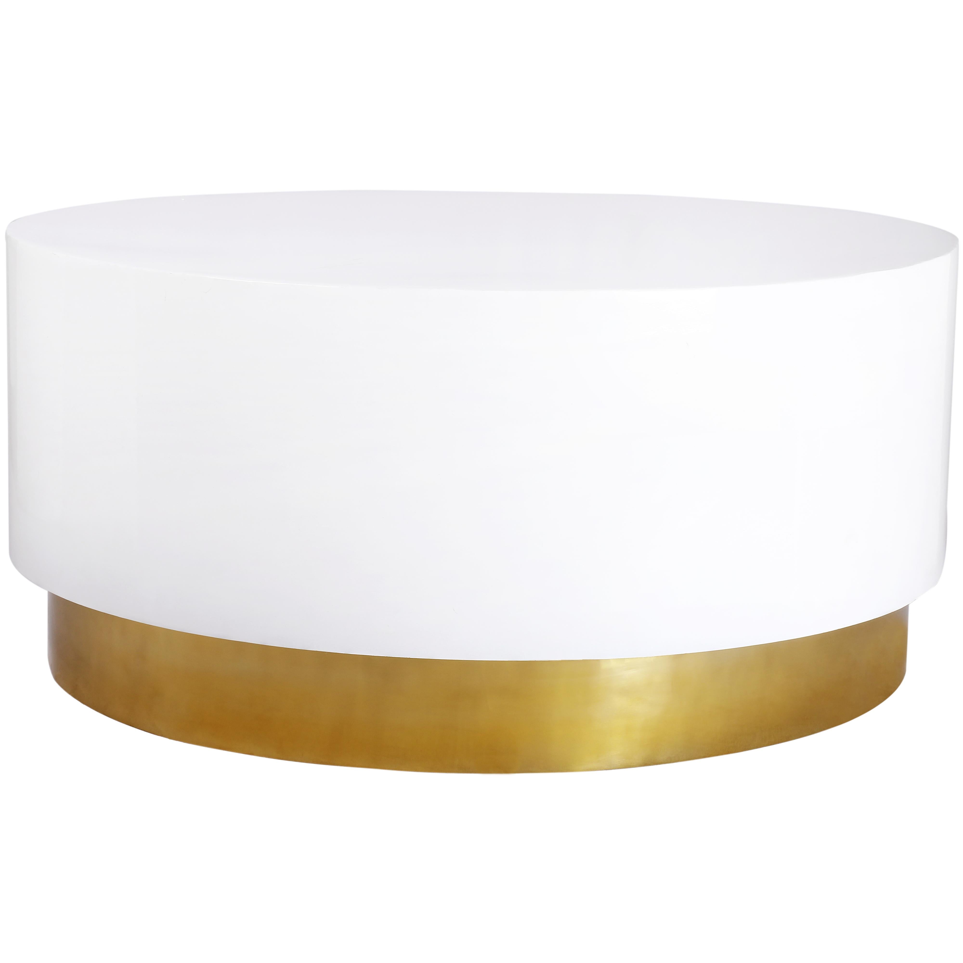 Meridian Deco White/Gold Coffee Table