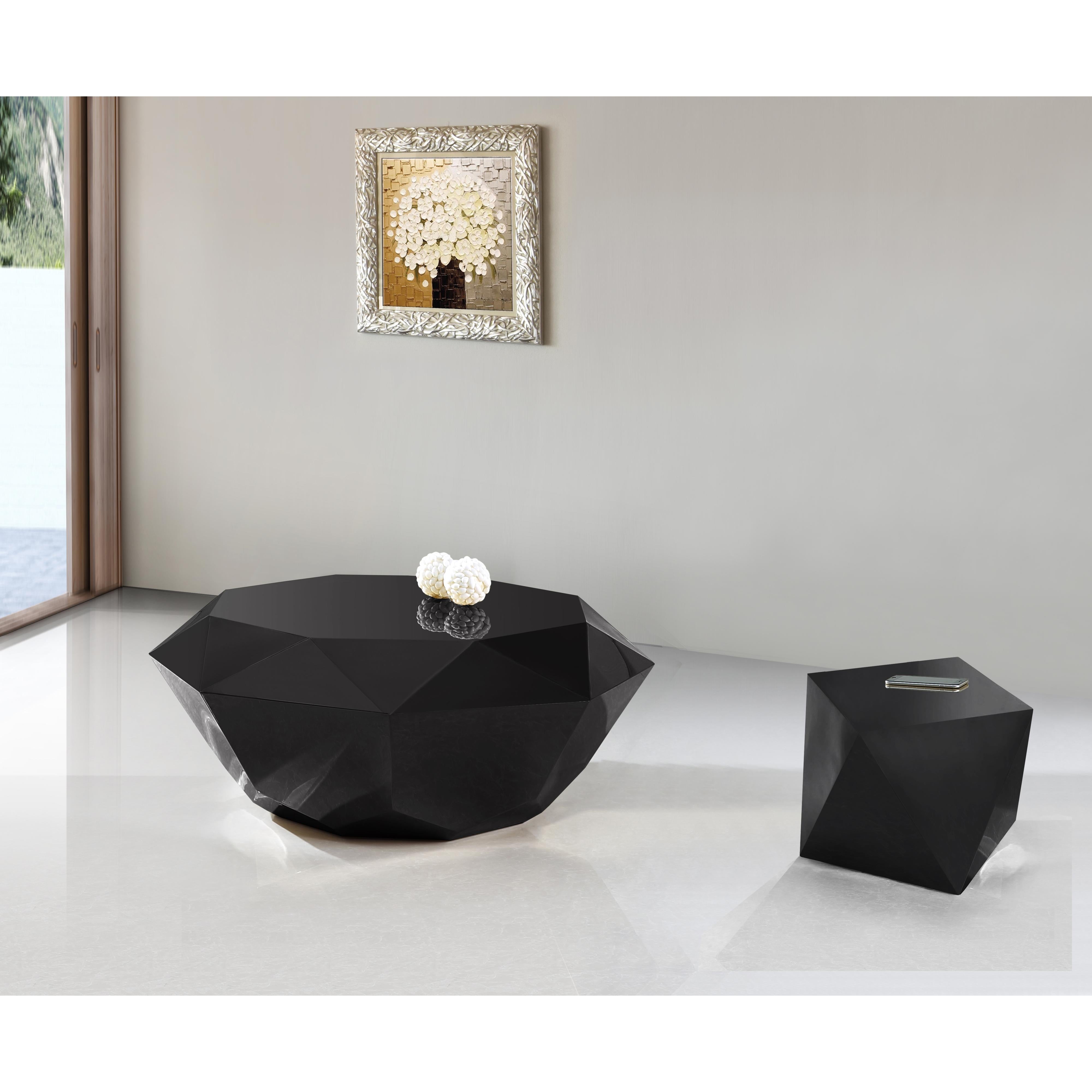 Meridian Gemma Matte Black End Table