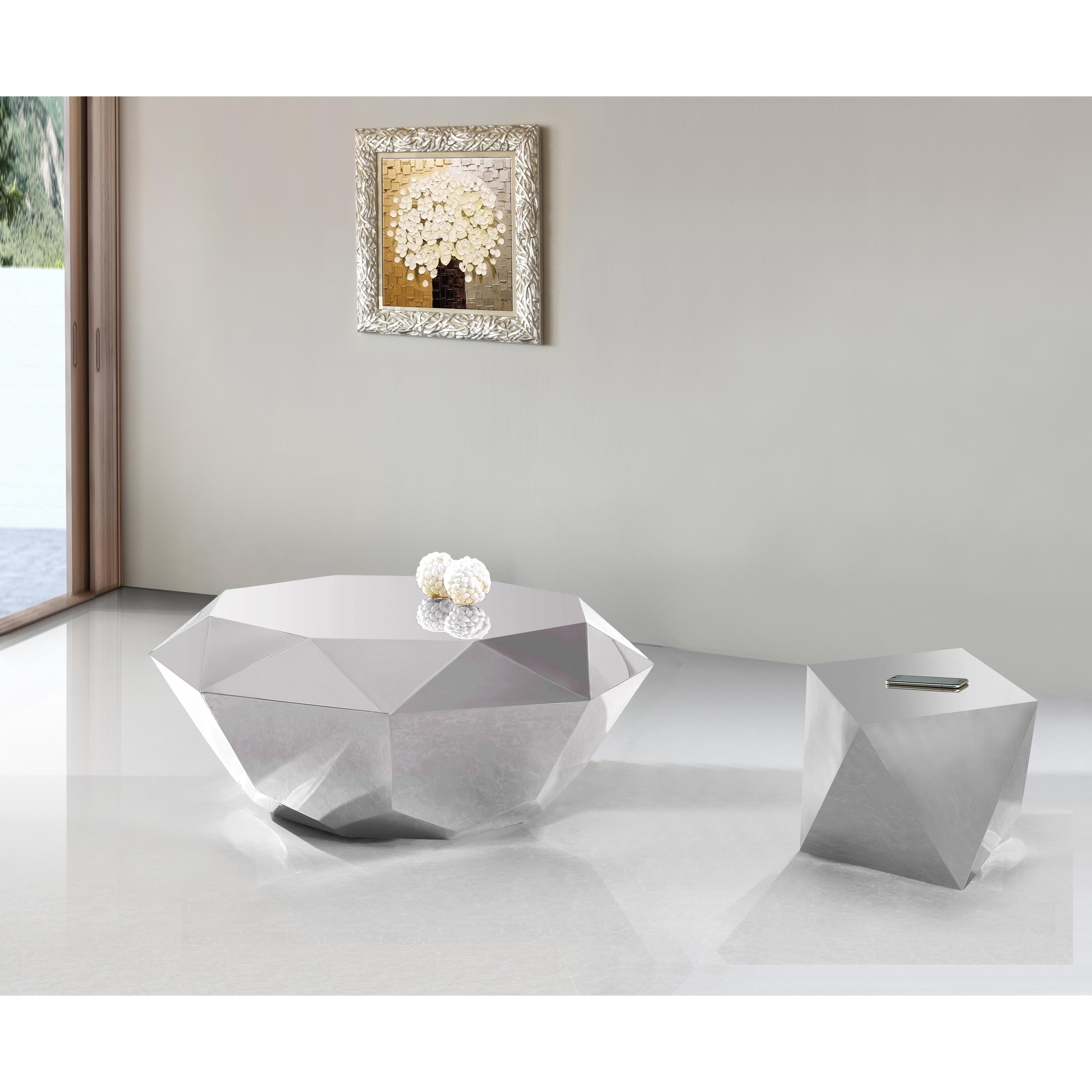 Meridian Gemma Silver End Table