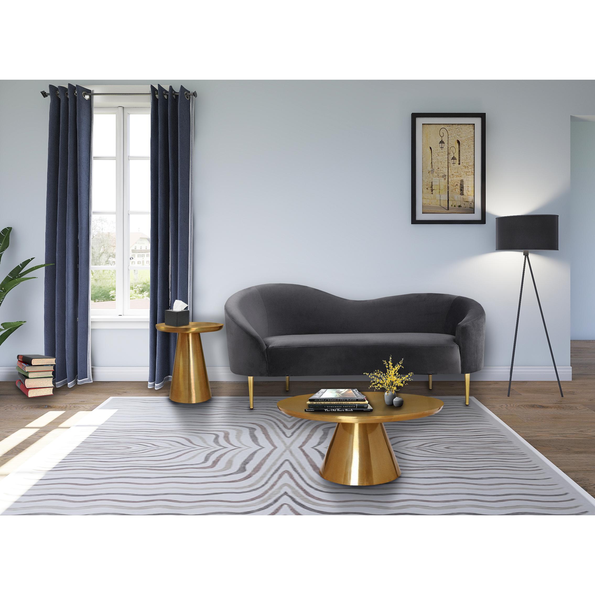 Meridian Martini Brushed Gold Coffee Table