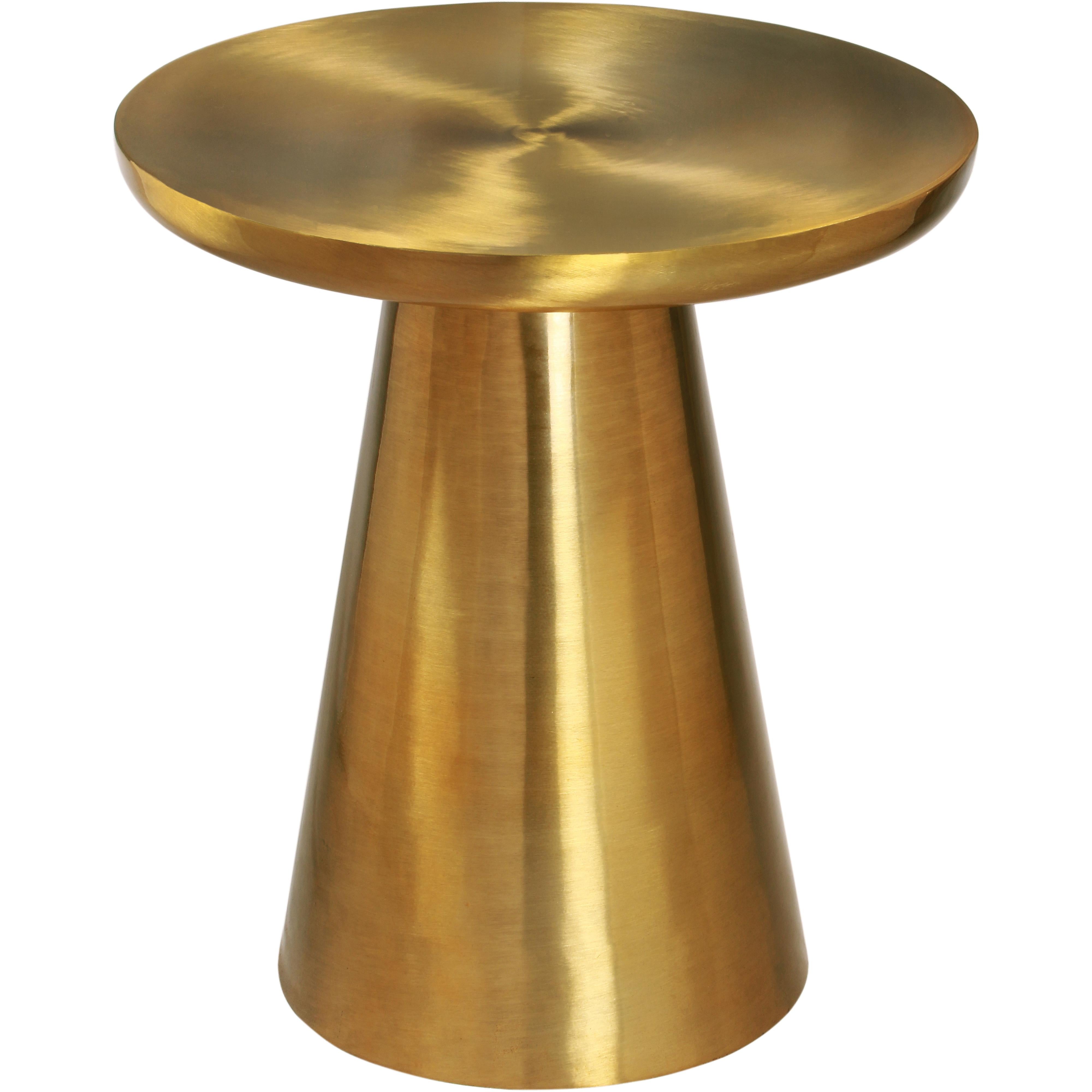 Meridian Martini Brushed Gold End Table