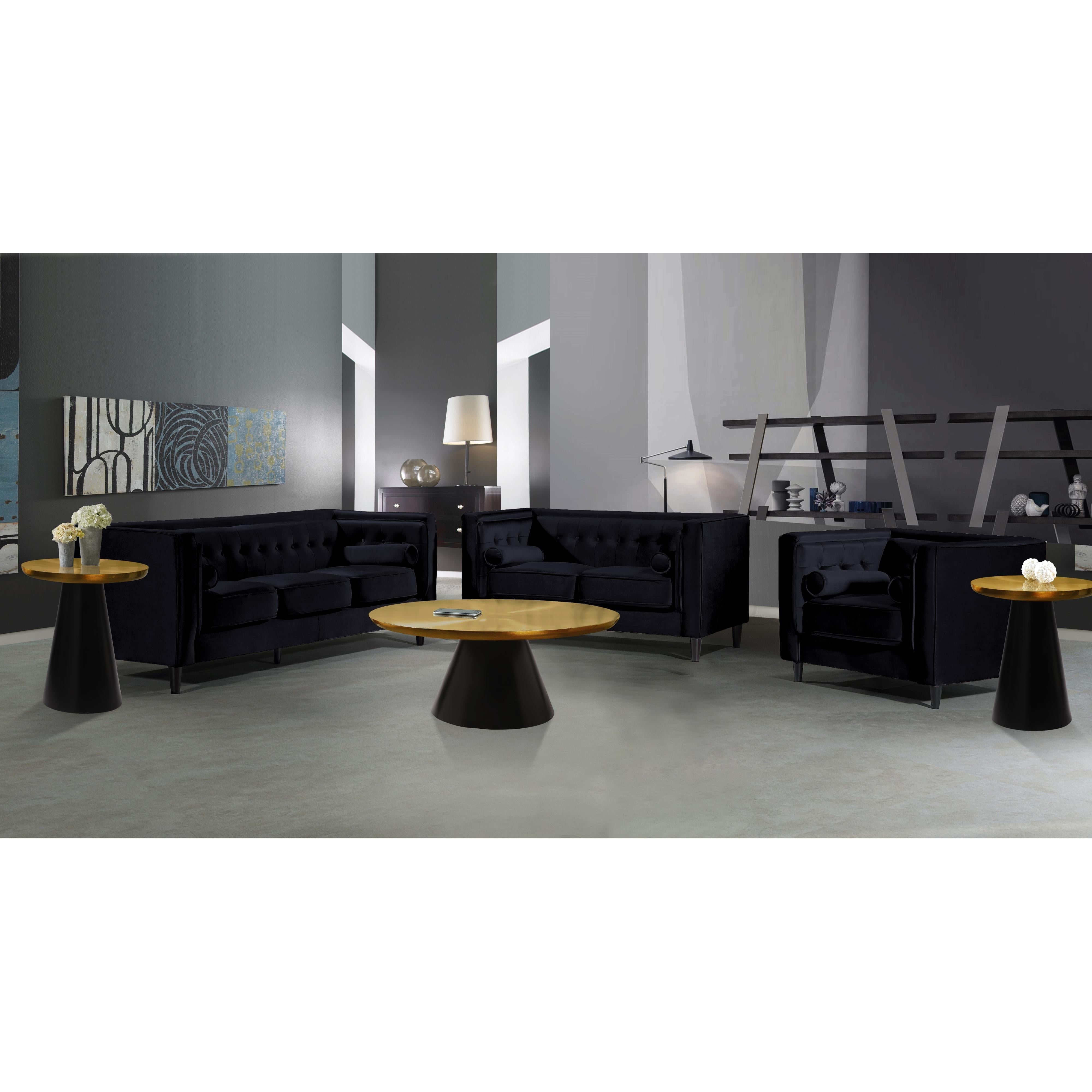 Meridian Martini Brushed Gold/Matte Black Coffee Table