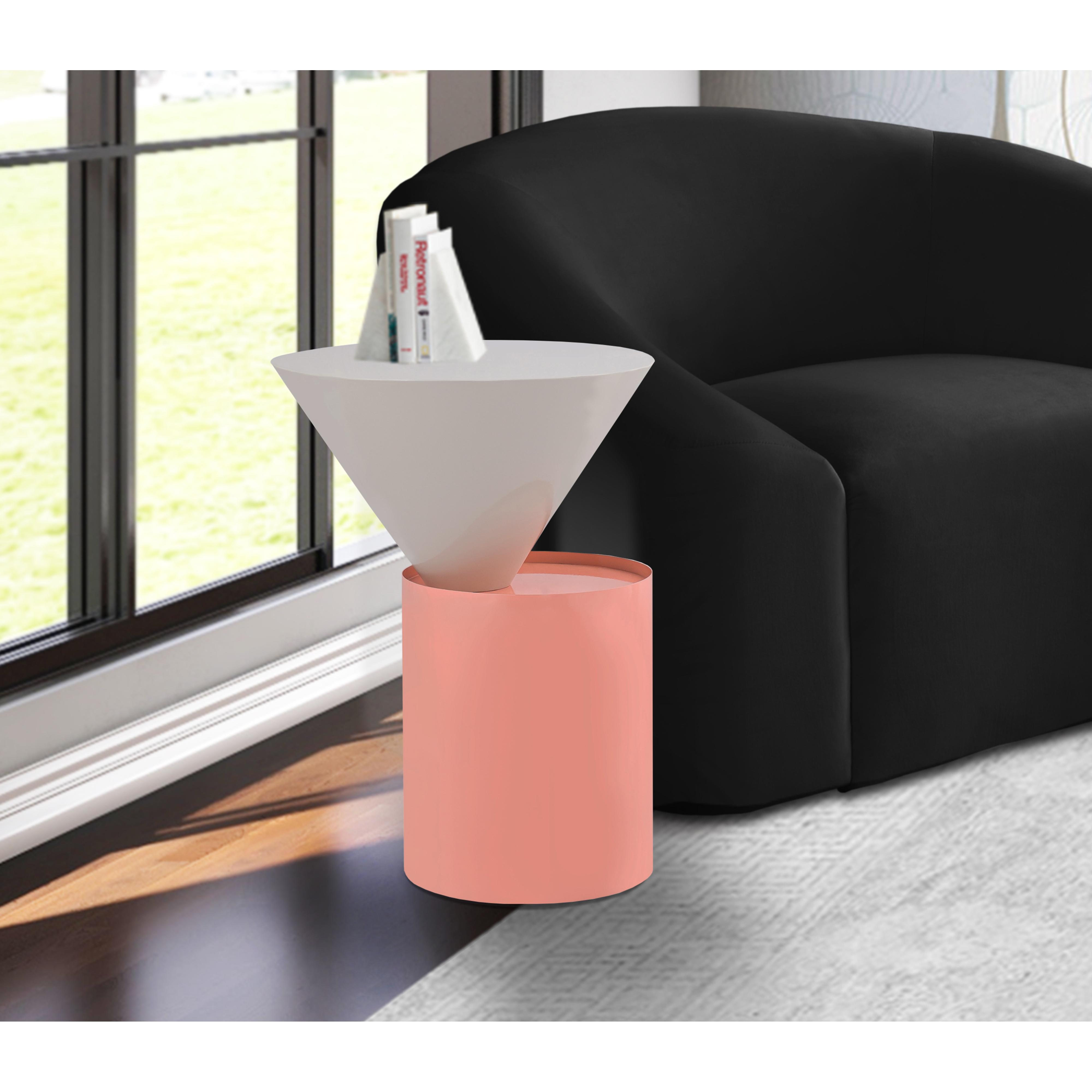 Meridian Damon White End Table