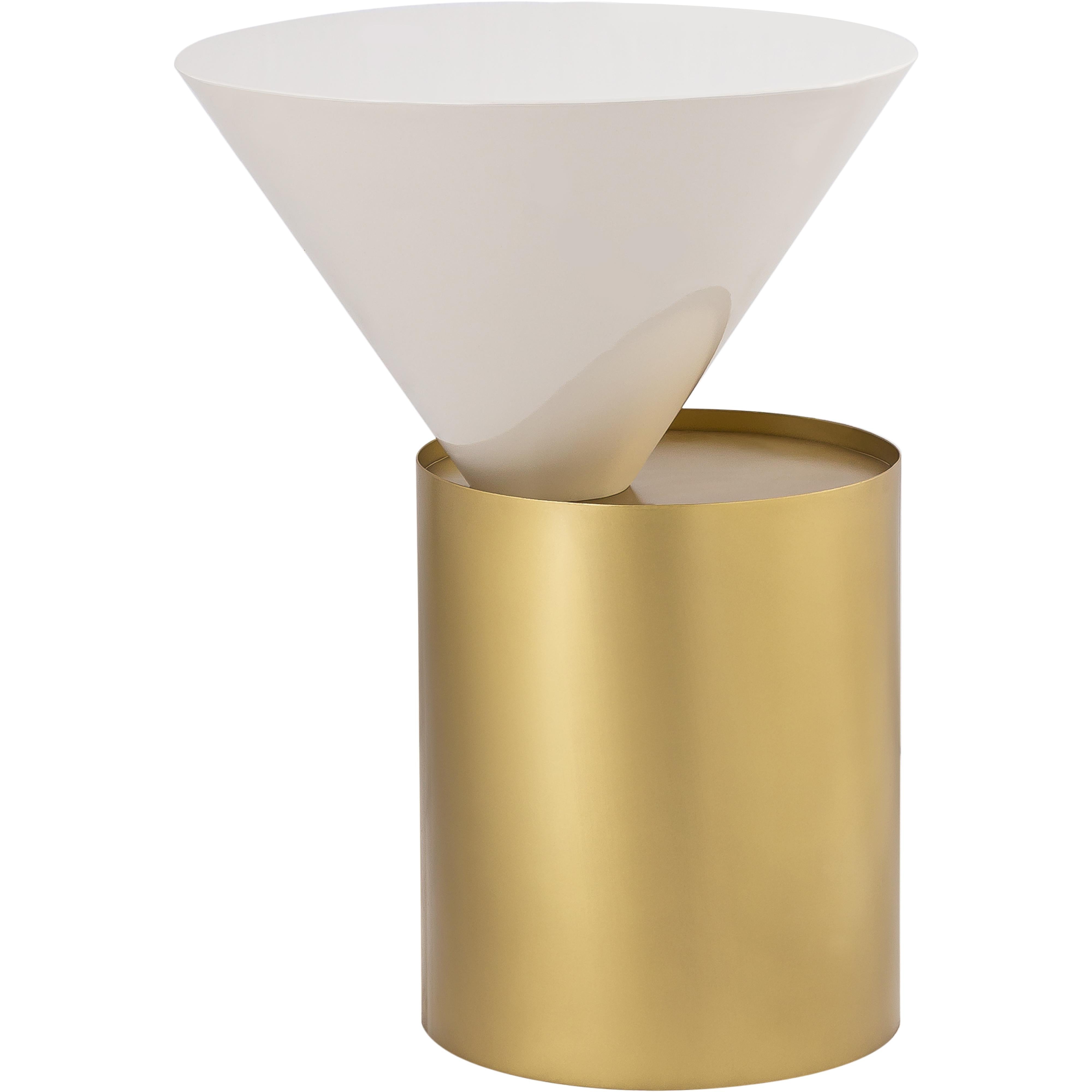 Meridian Damon White End Table