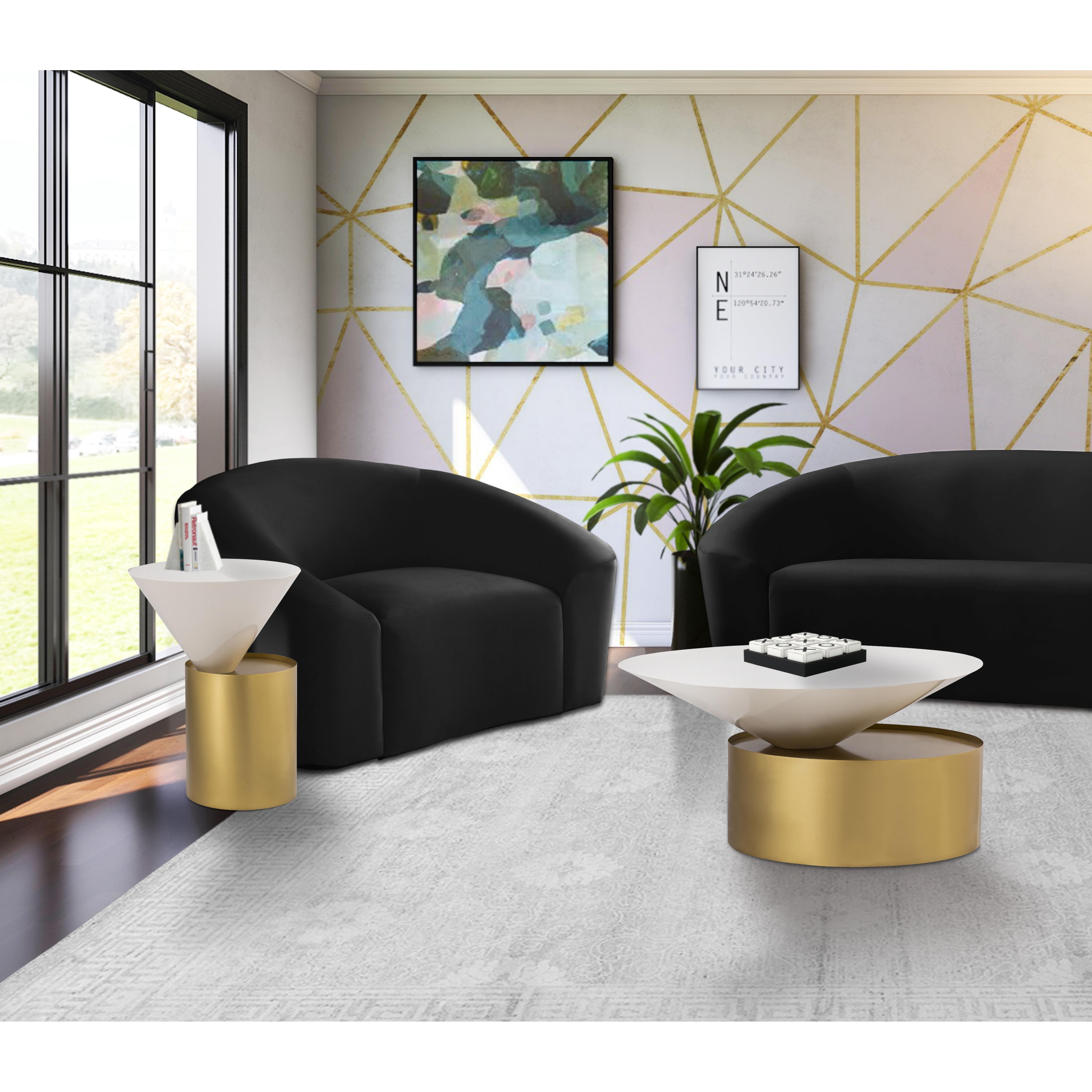 Meridian Damon White End Table
