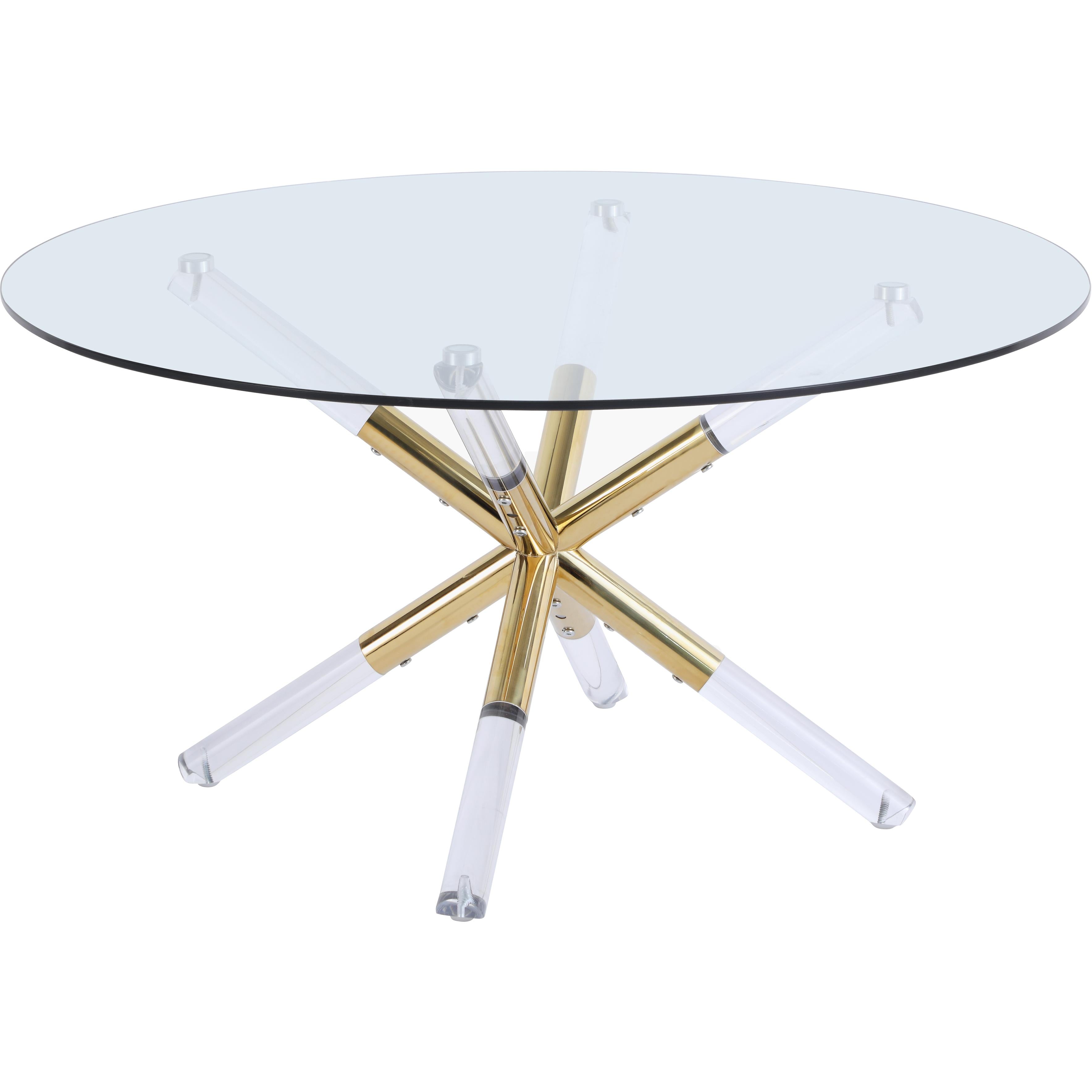 Meridian Mercury Acrylic/Gold Coffee Table