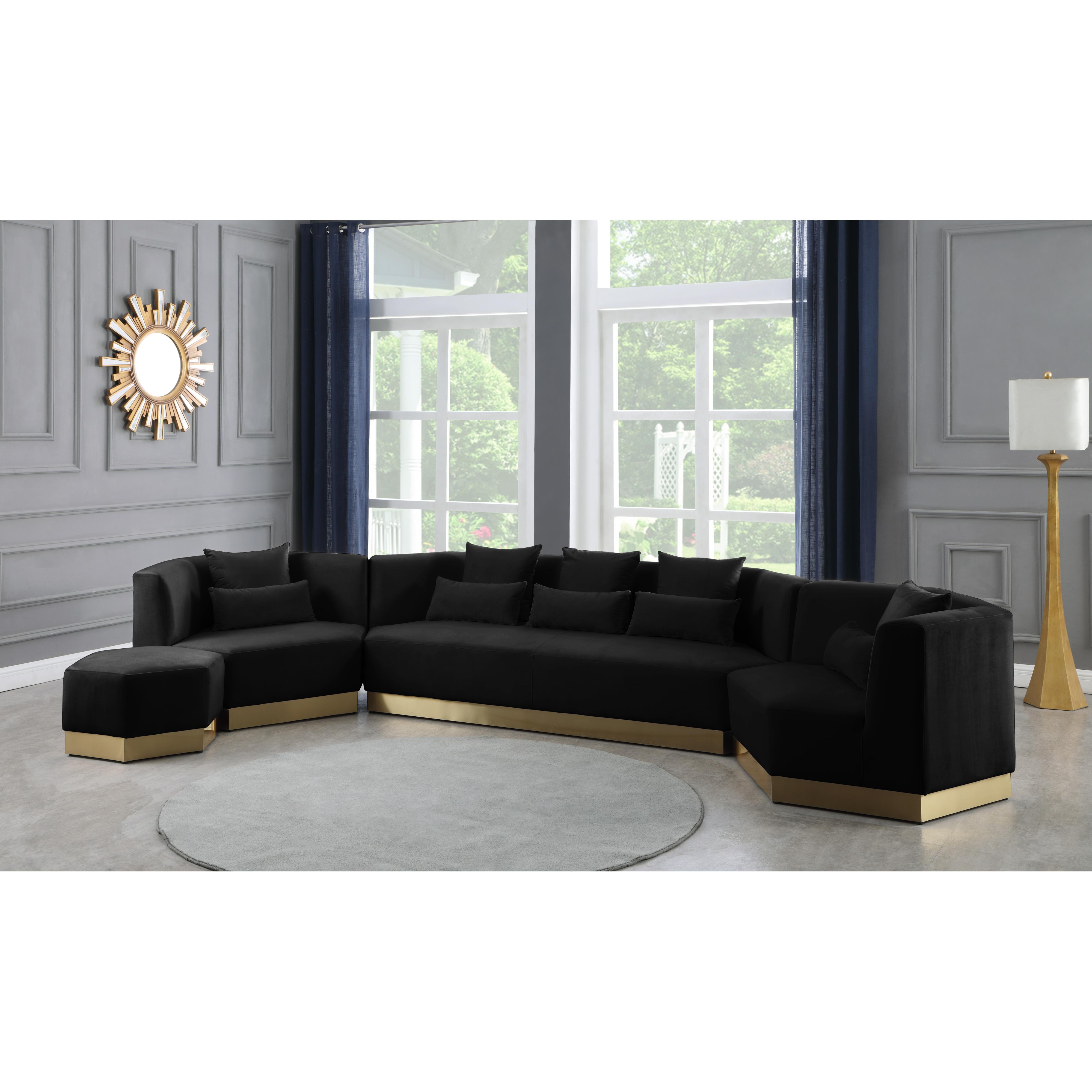 Meridian Marquis Black Velvet Chair