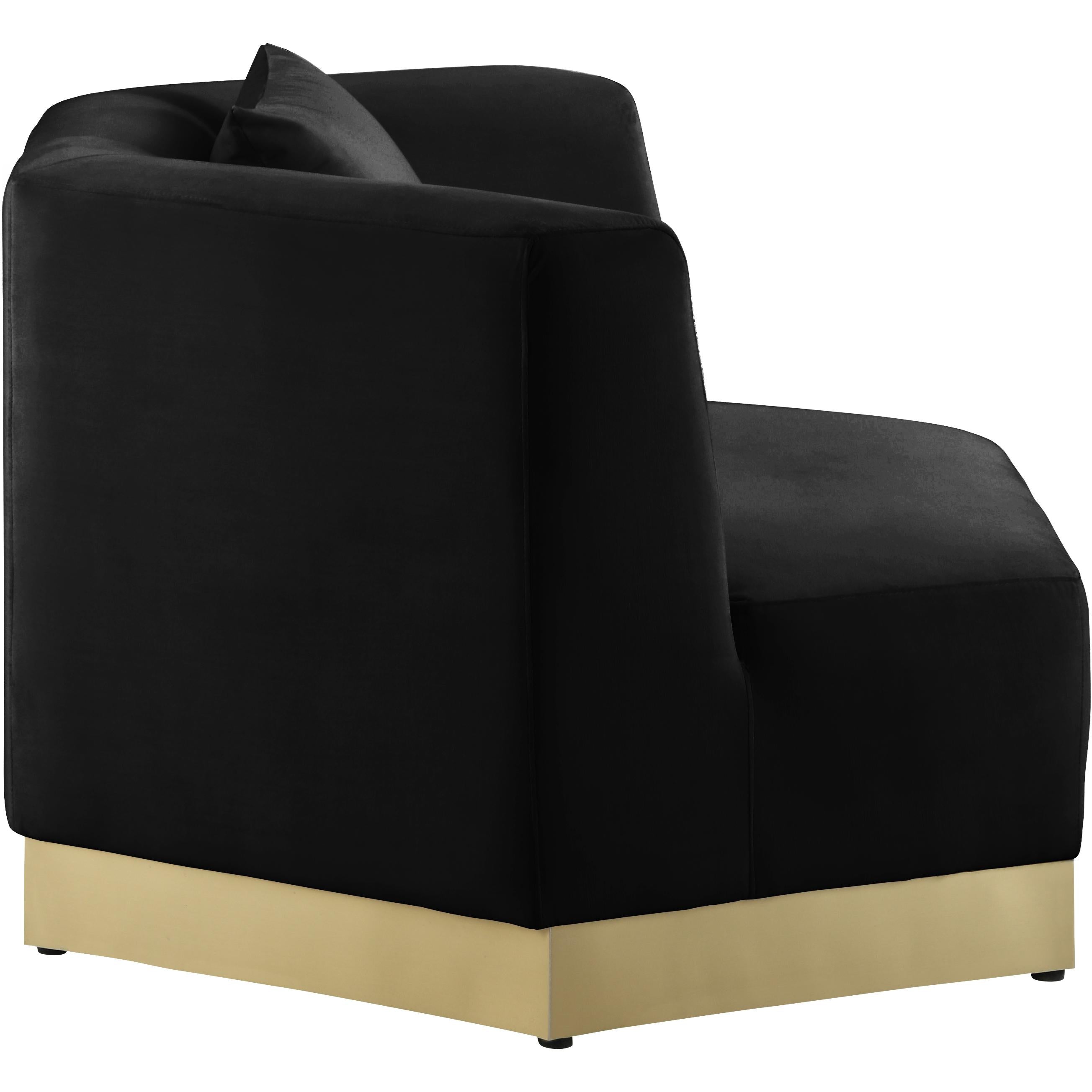 Meridian Marquis Black Velvet Chair
