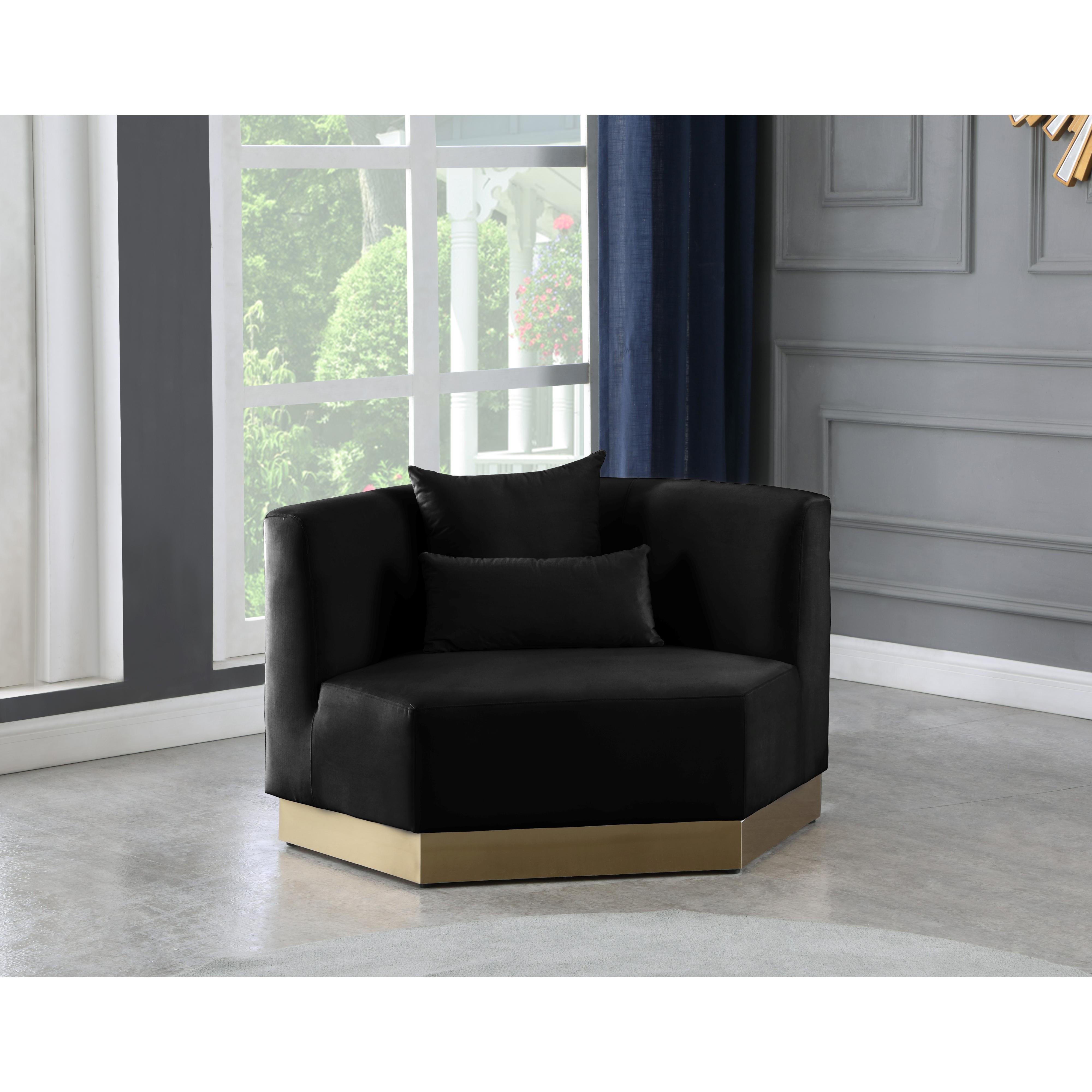 Meridian Marquis Black Velvet Chair