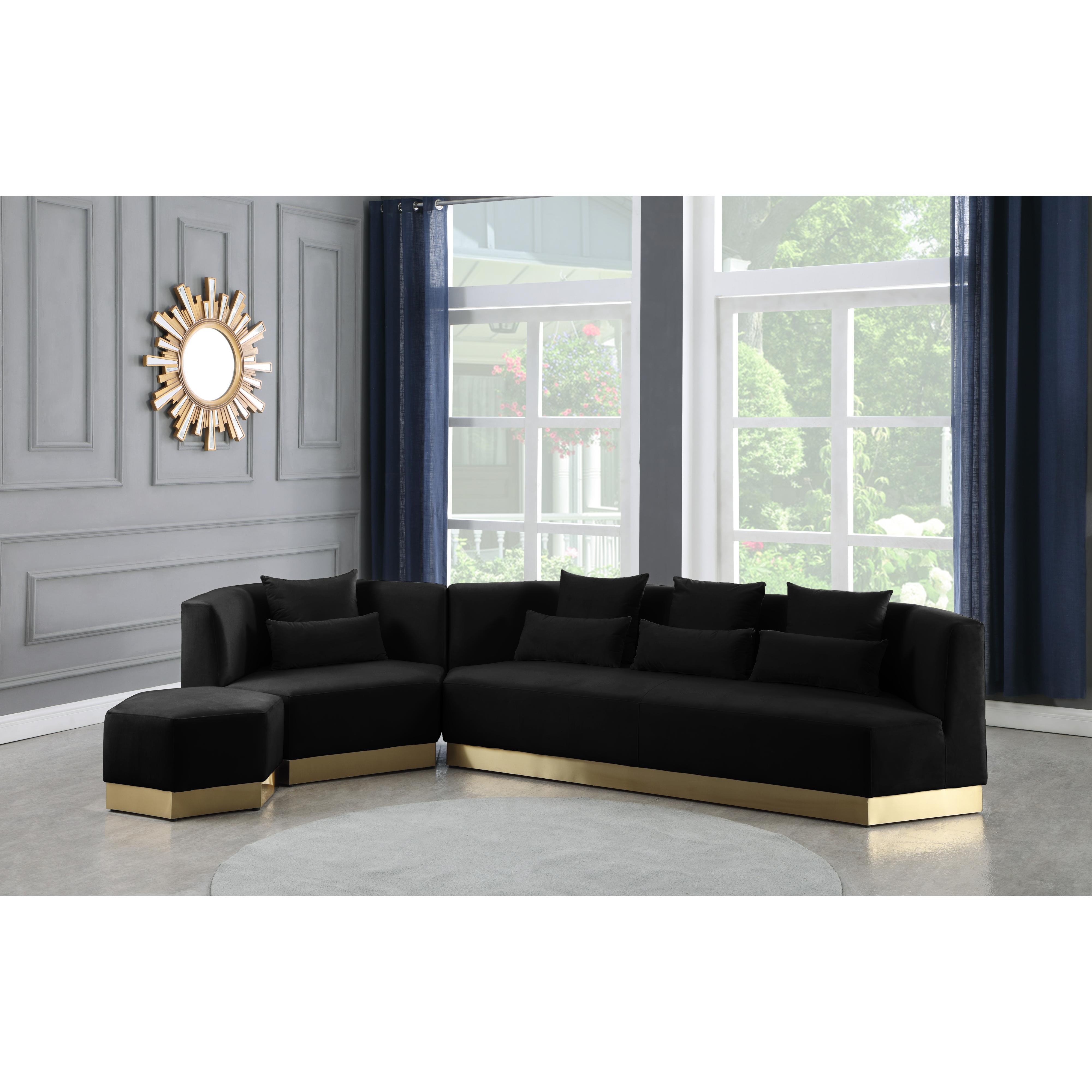 Meridian Marquis Black Velvet Chair