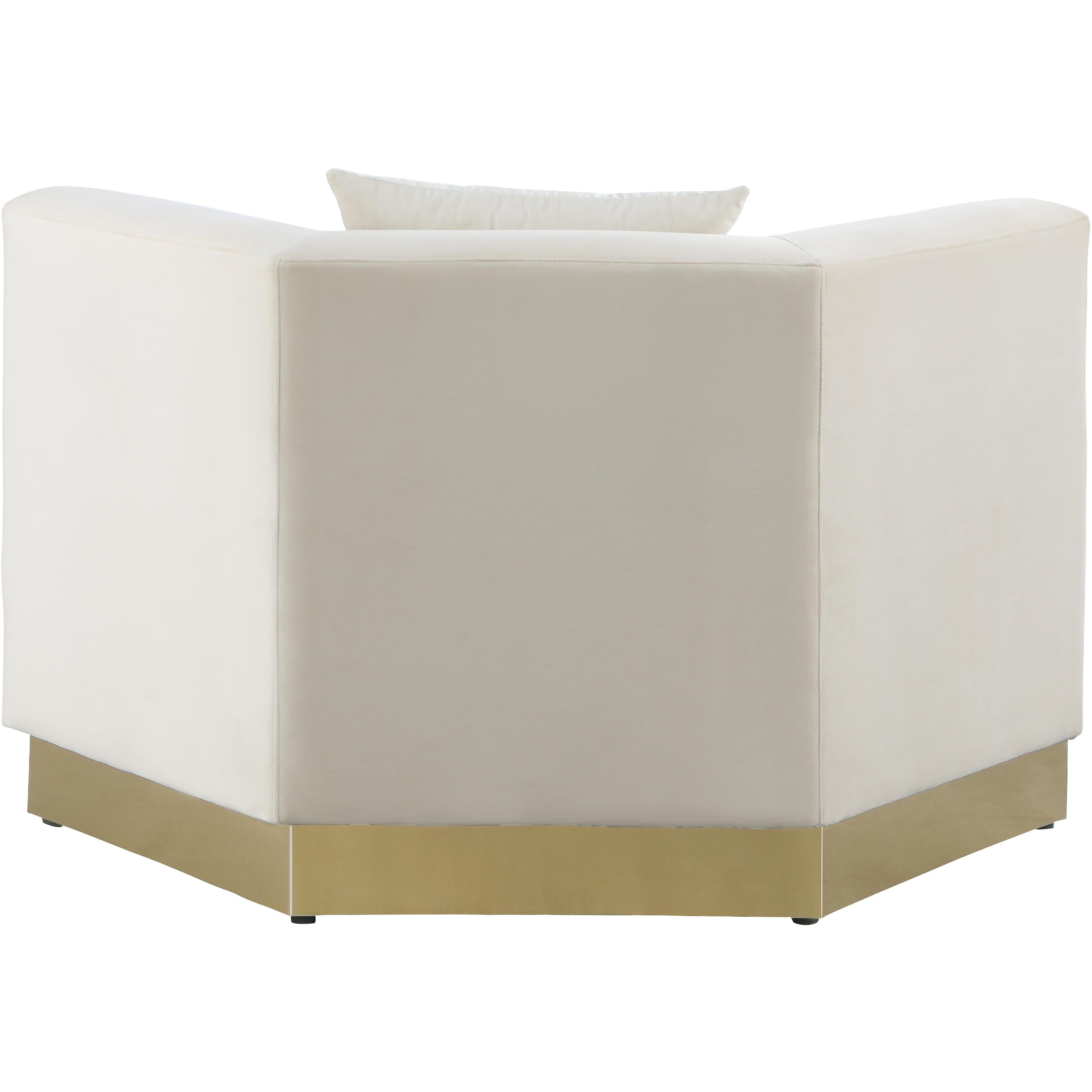 Meridian Marquis Cream Velvet Chair