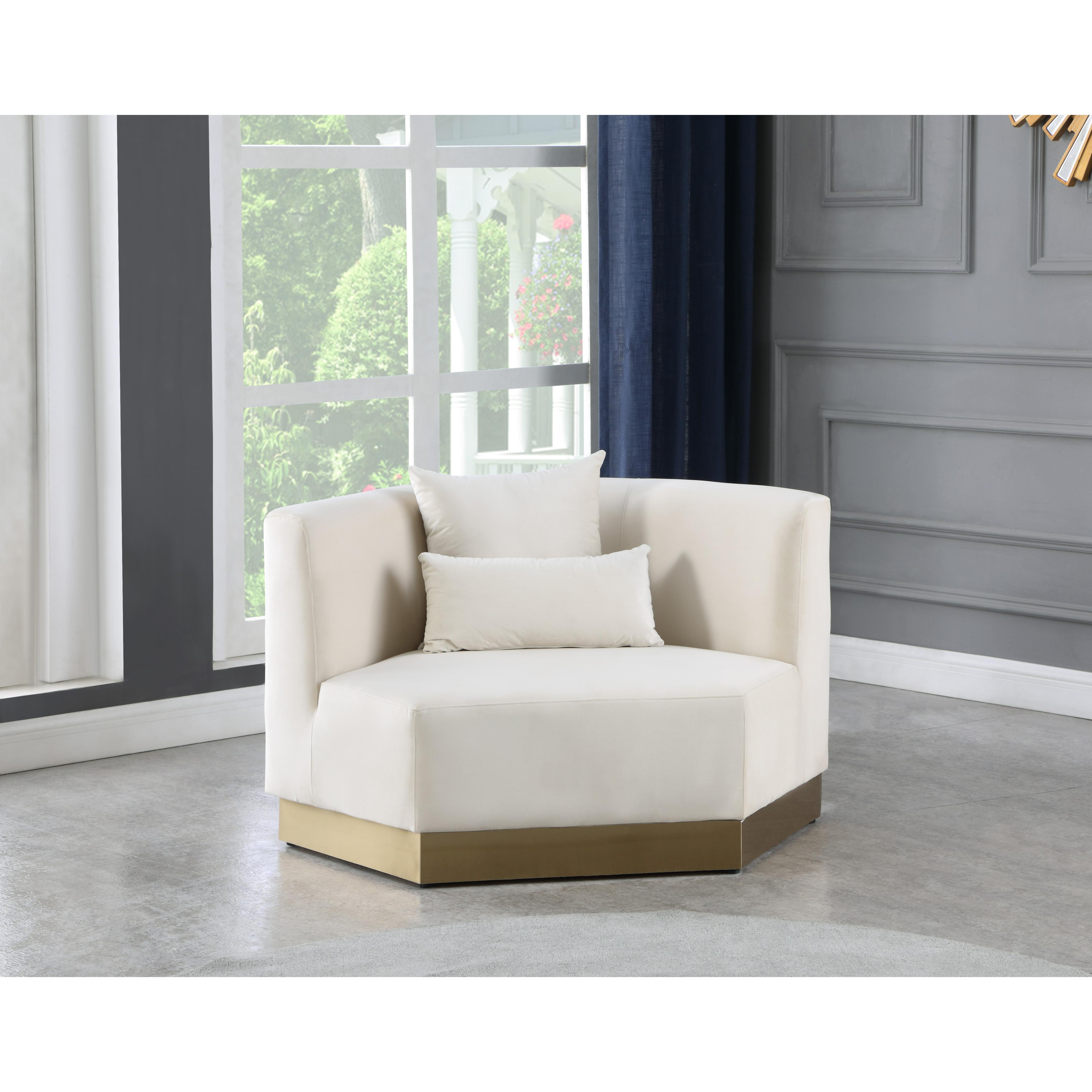 Meridian Marquis Cream Velvet Chair