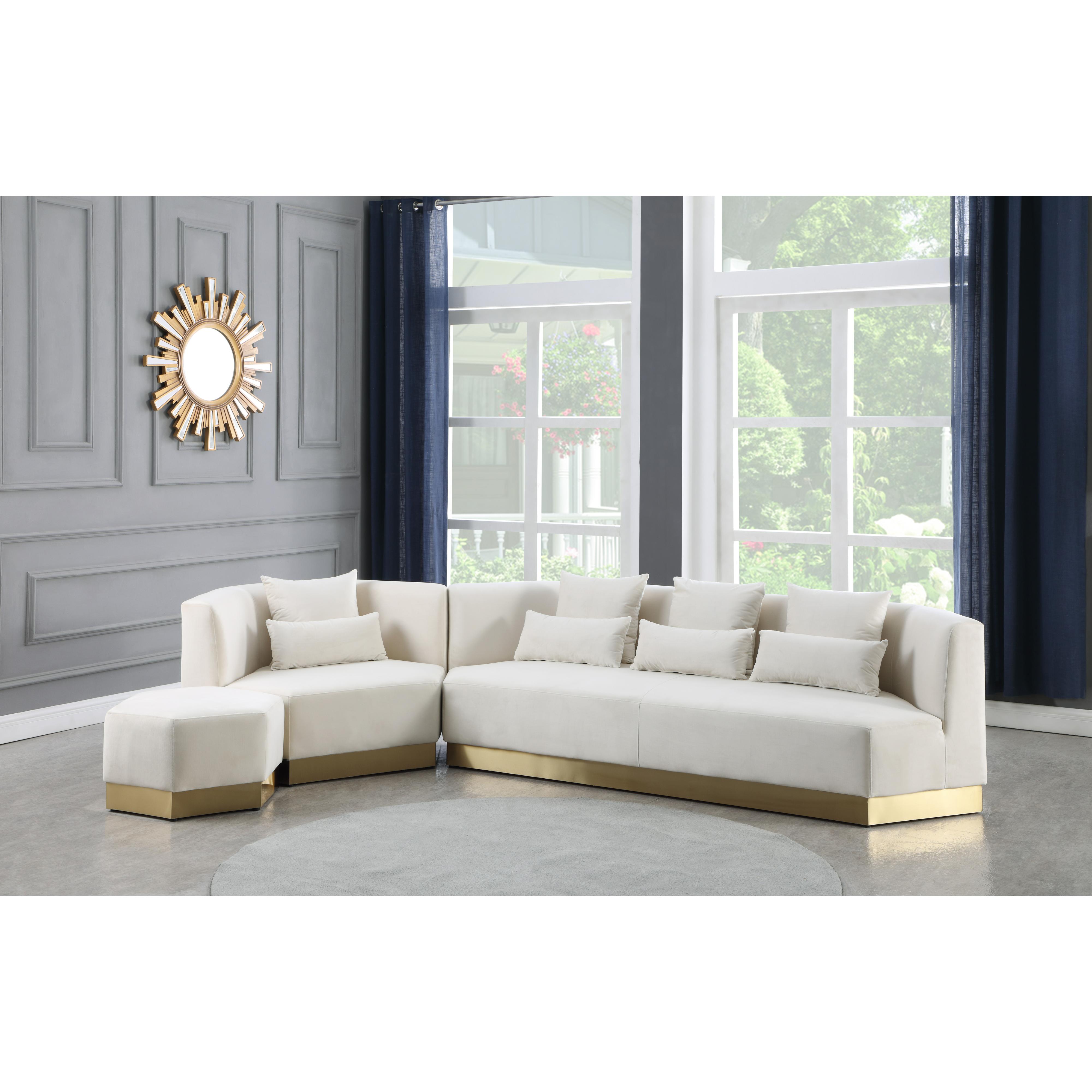 Meridian Marquis Cream Velvet Chair