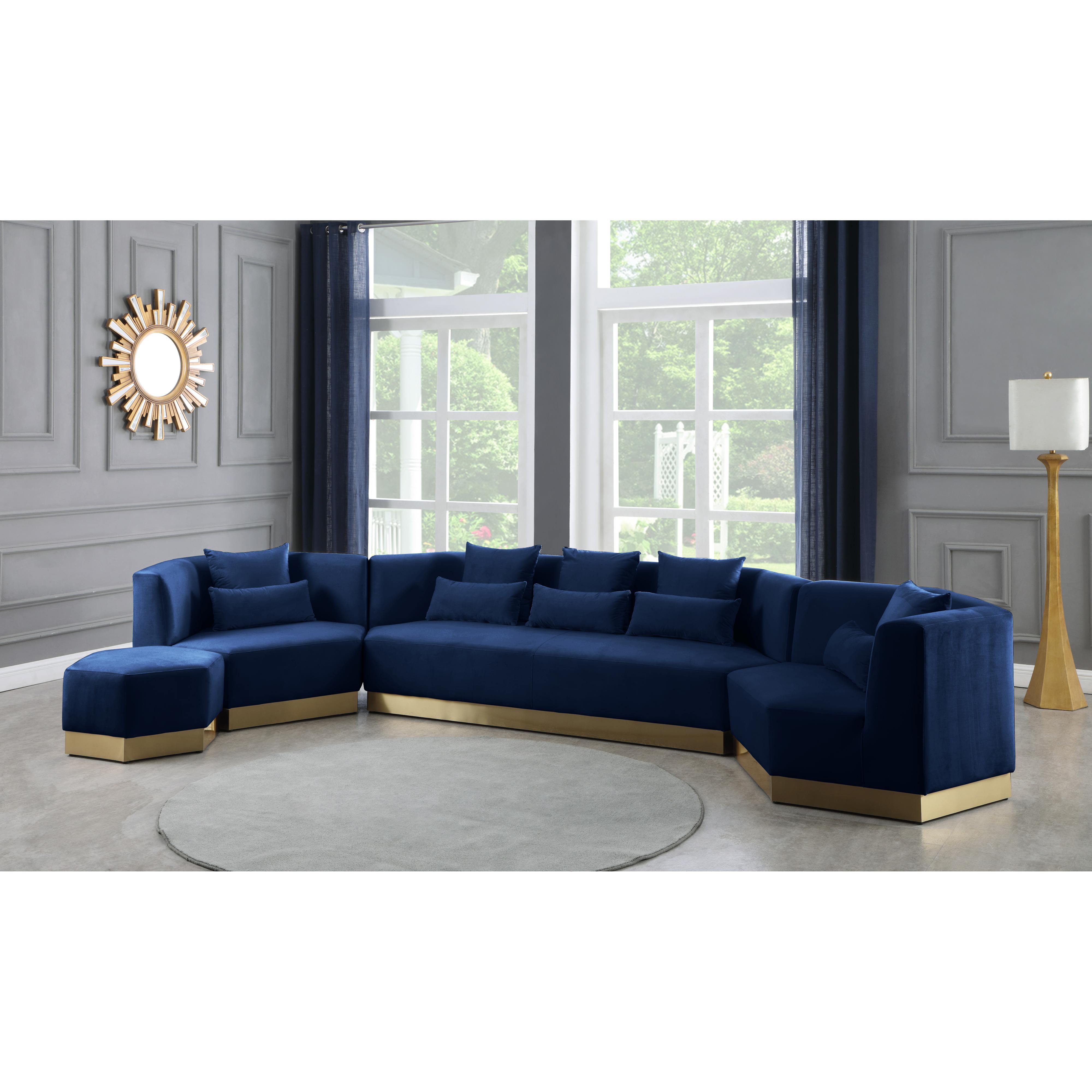 Meridian Marquis Navy Velvet Chair