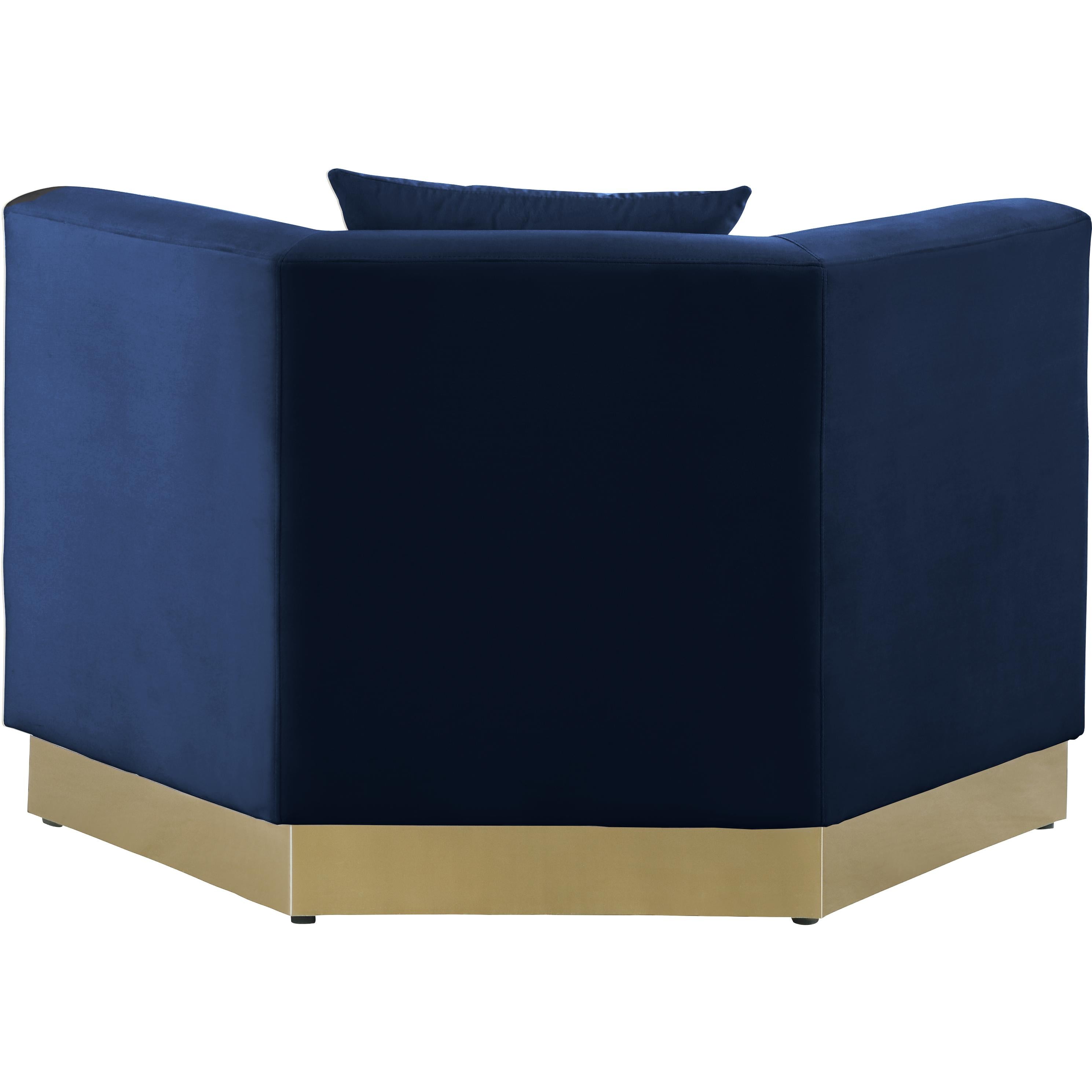 Meridian Marquis Navy Velvet Chair