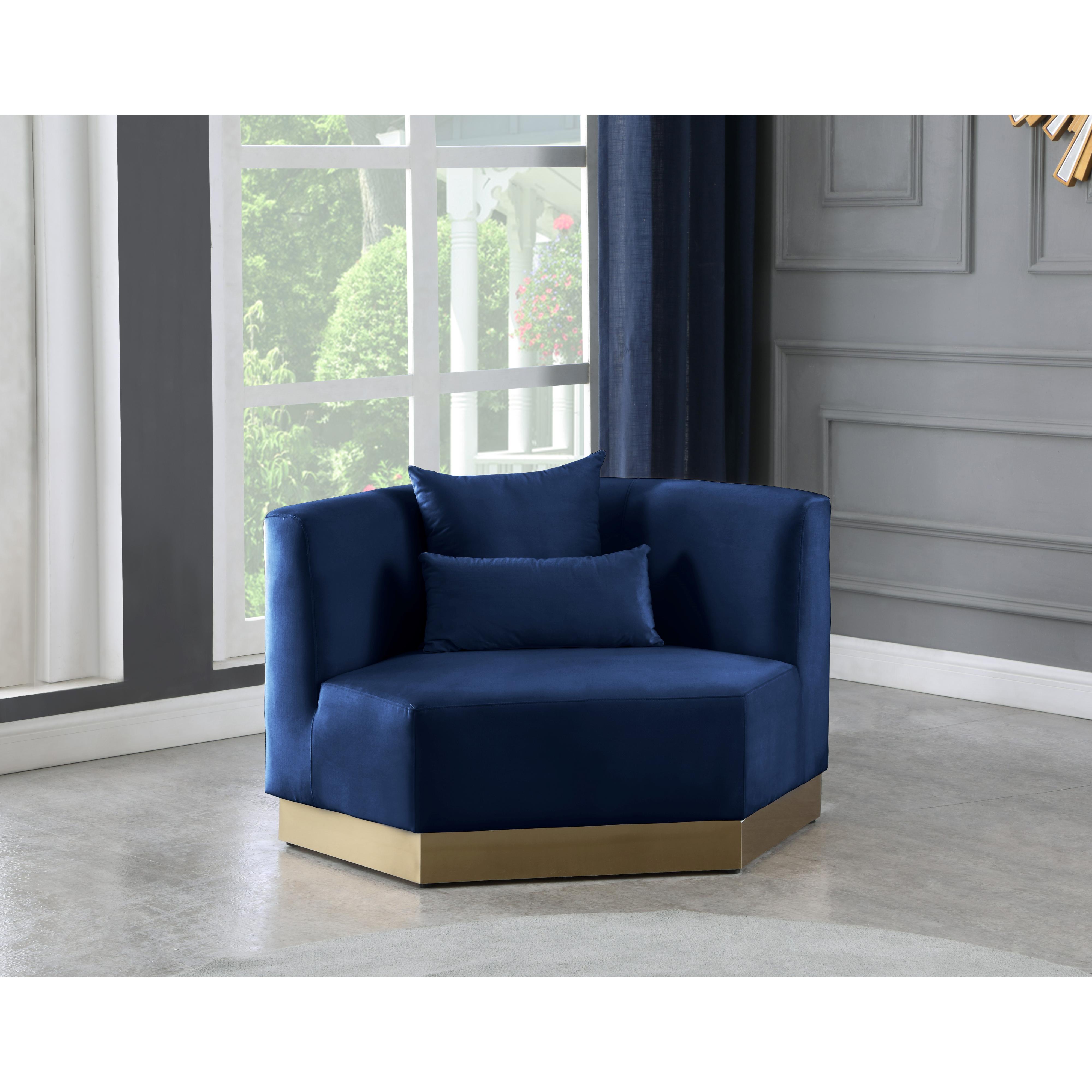 Meridian Marquis Navy Velvet Chair