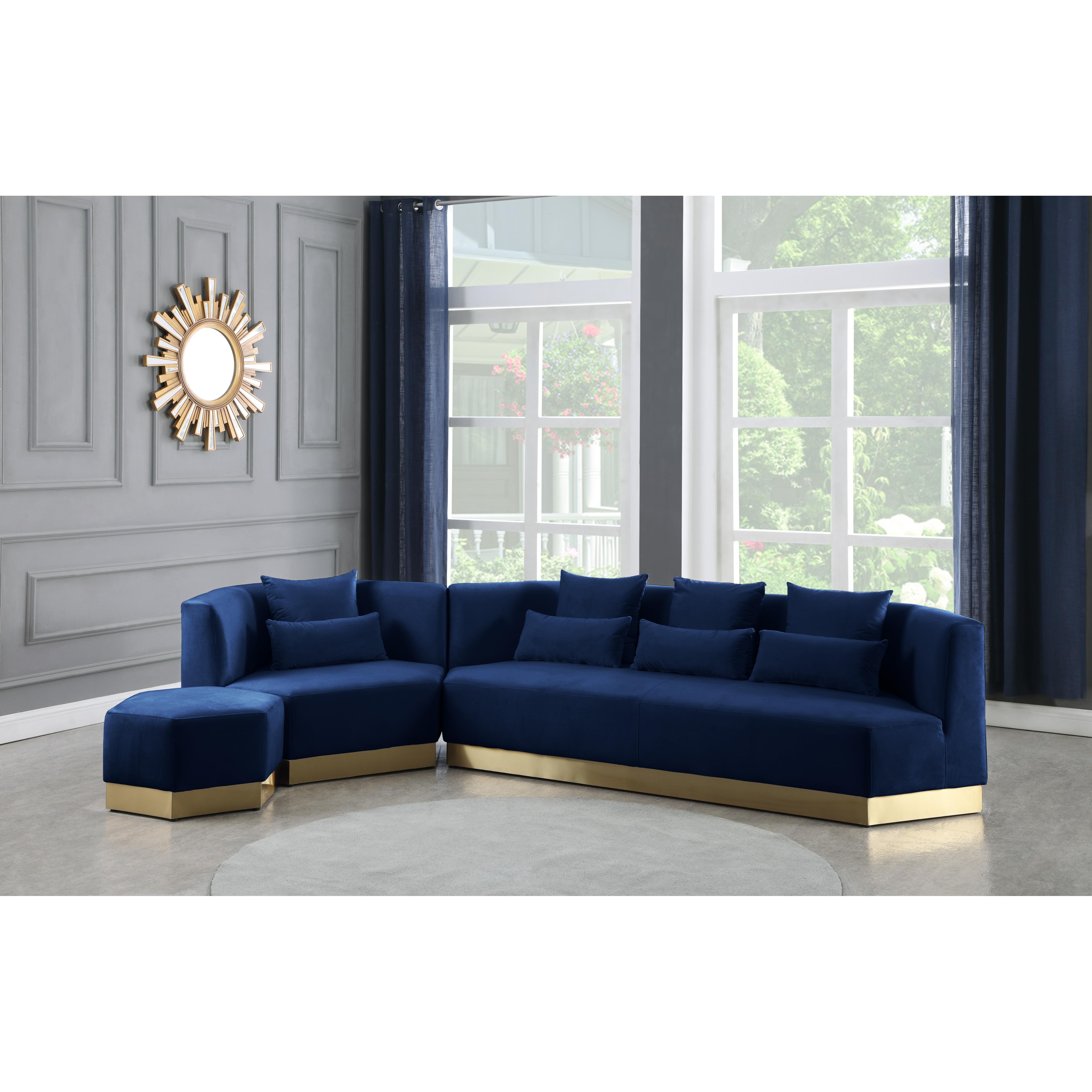 Meridian Marquis Navy Velvet Chair