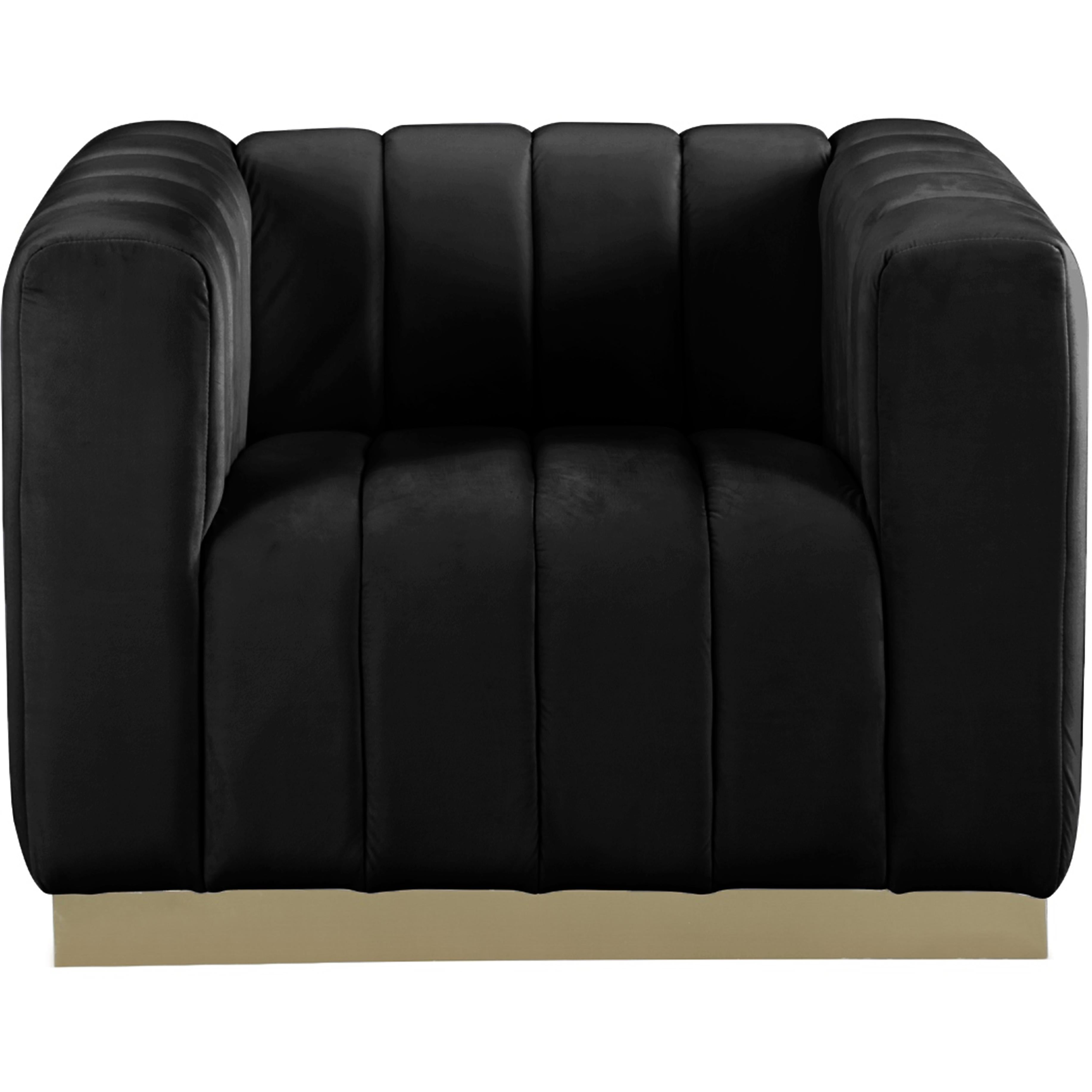 Meridian Marlon Black Velvet Chair